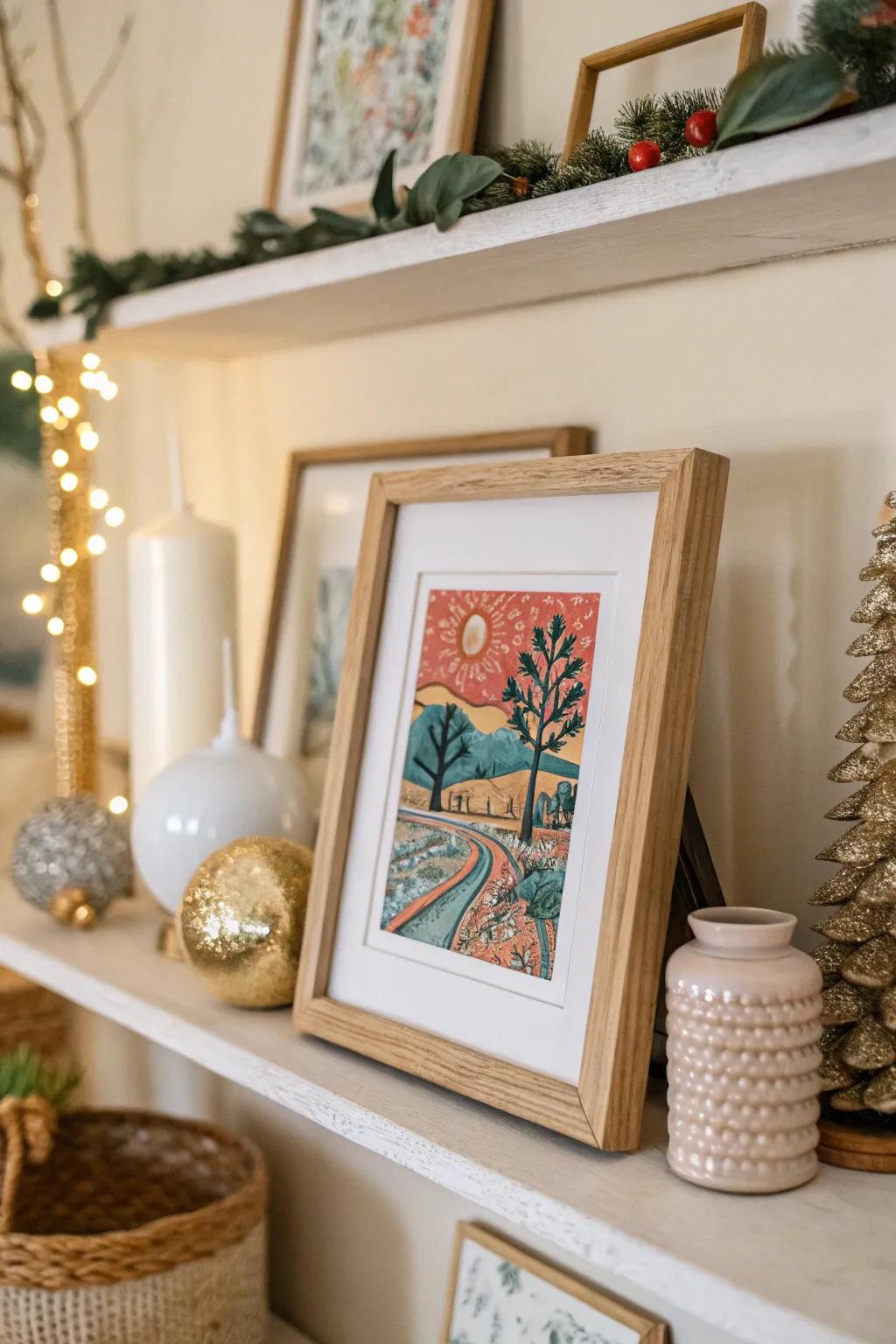 A creative print enhances any space with a personal touch.