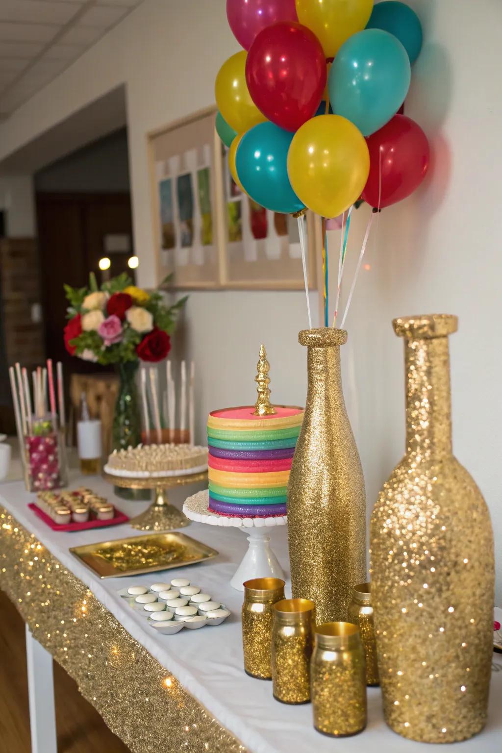 Luminous decorative highlights for a refined effect.