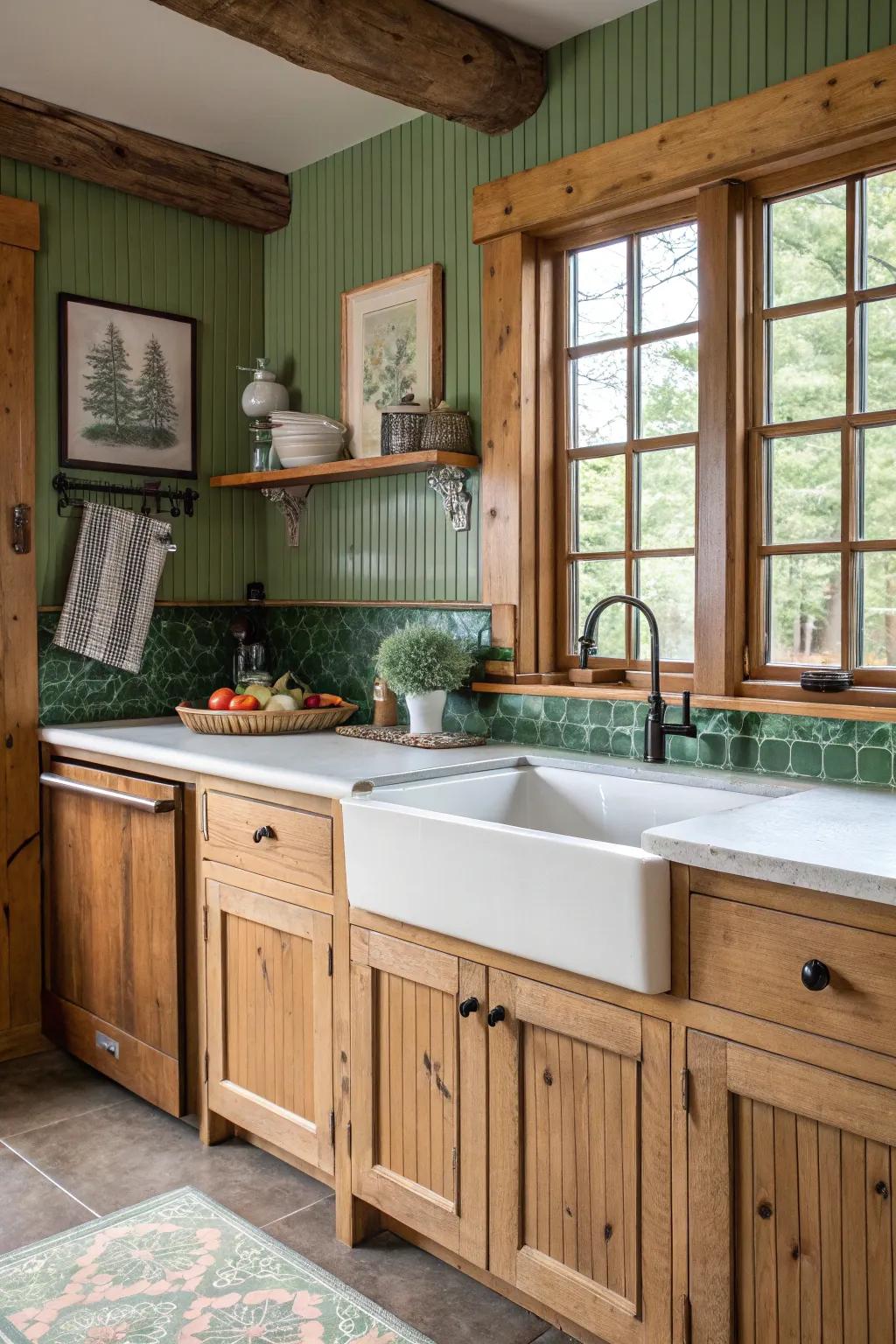 A charming country kitchen with a cozy vibe.