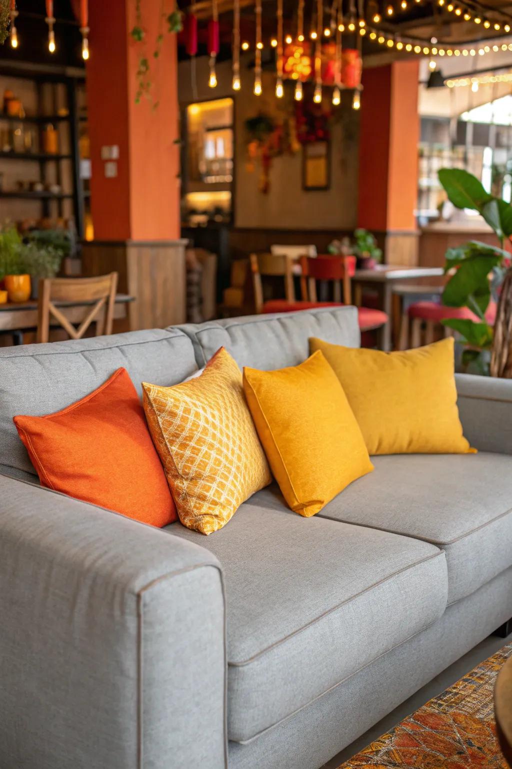 Bright colors foster a bold and welcoming ambiance.