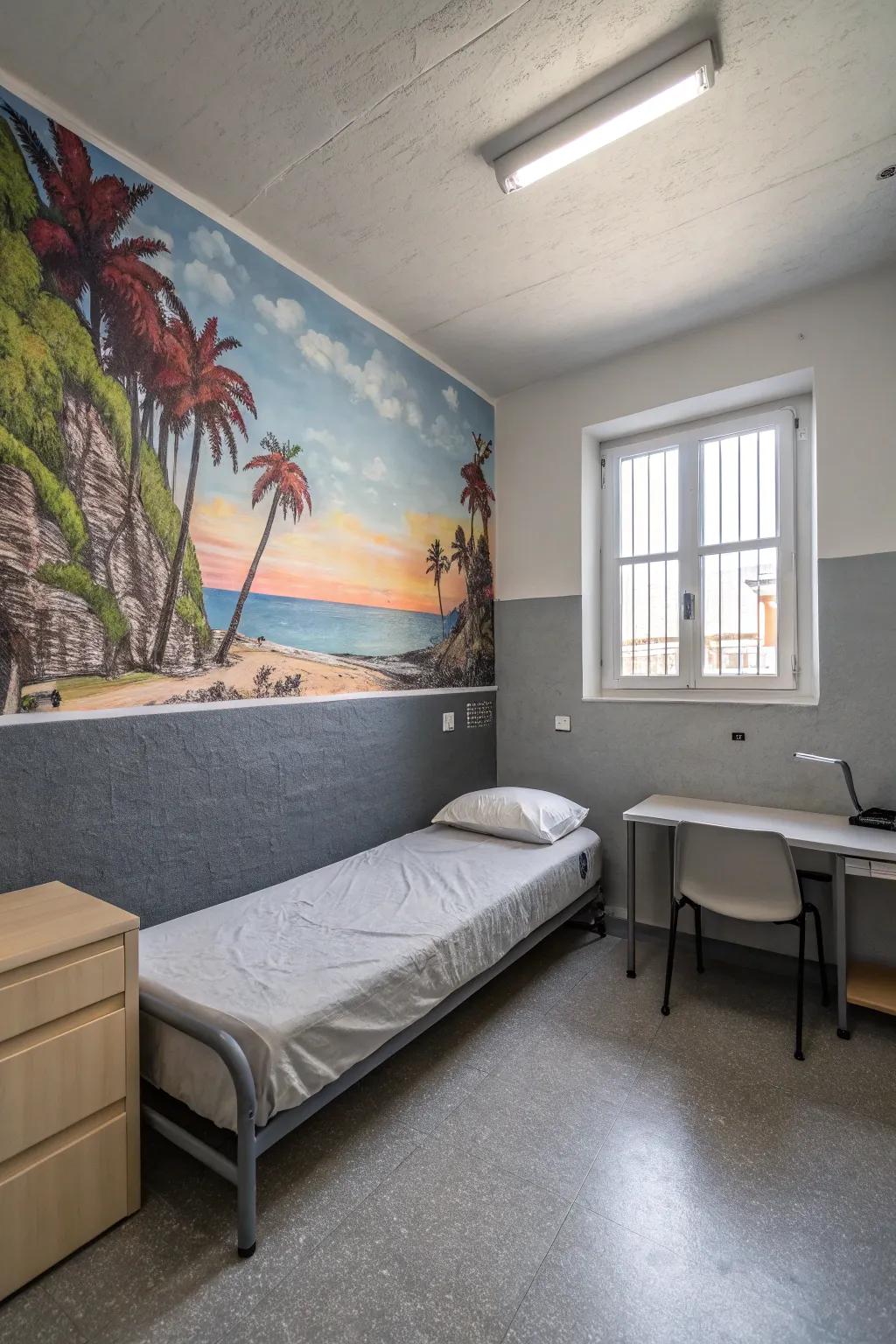 A wall painting can be a breathtaking focal point.