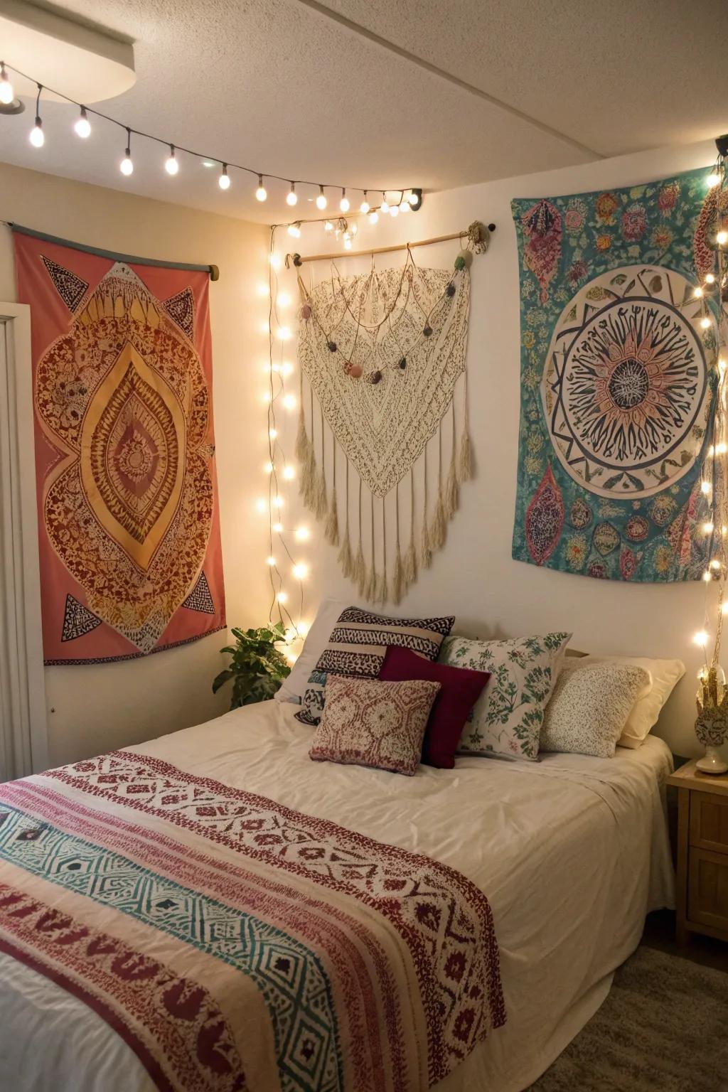 Bohemian elements infuse natural snugness into your slumber area.