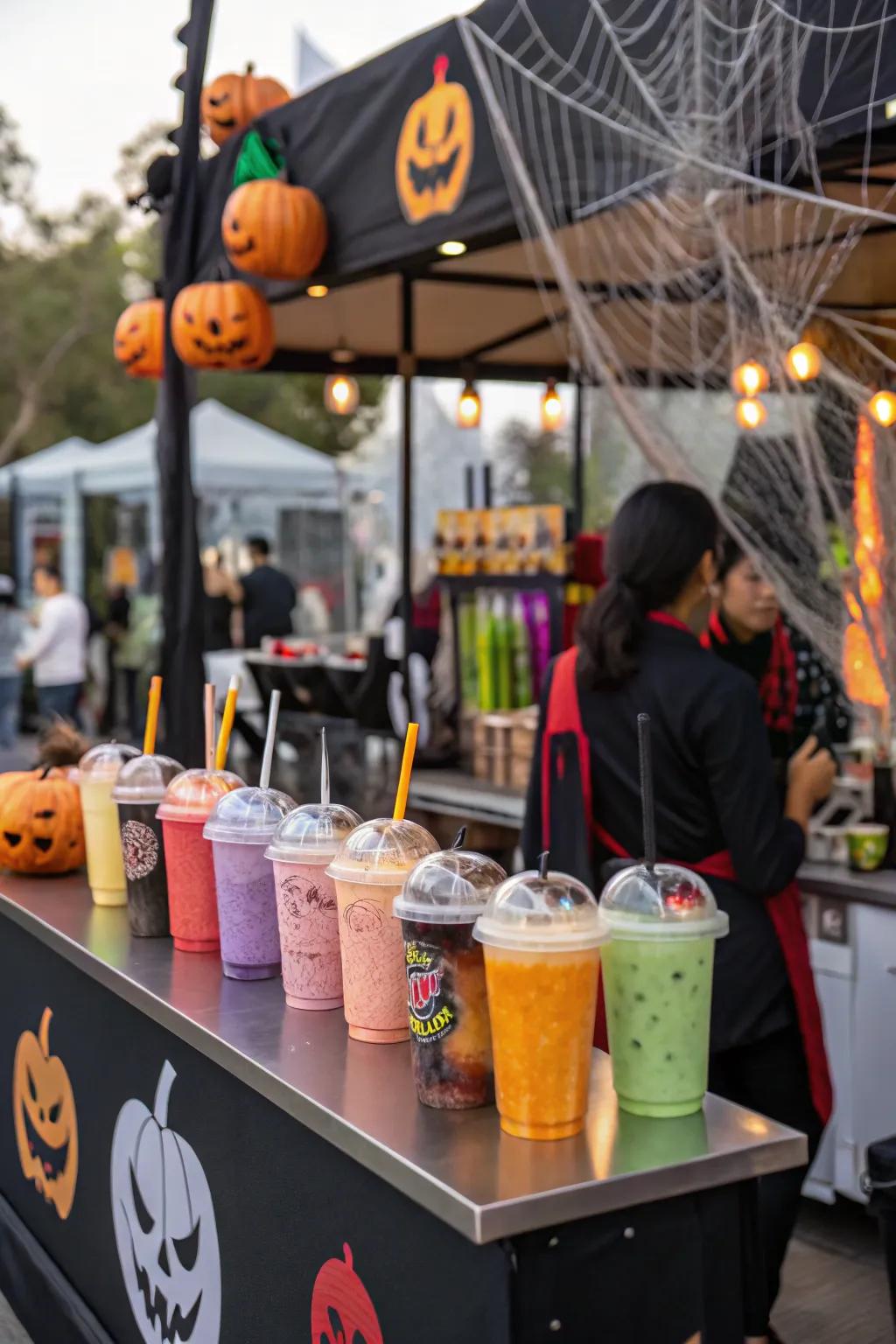 At your witch's brew beverage stand, offer strange 'potions'.