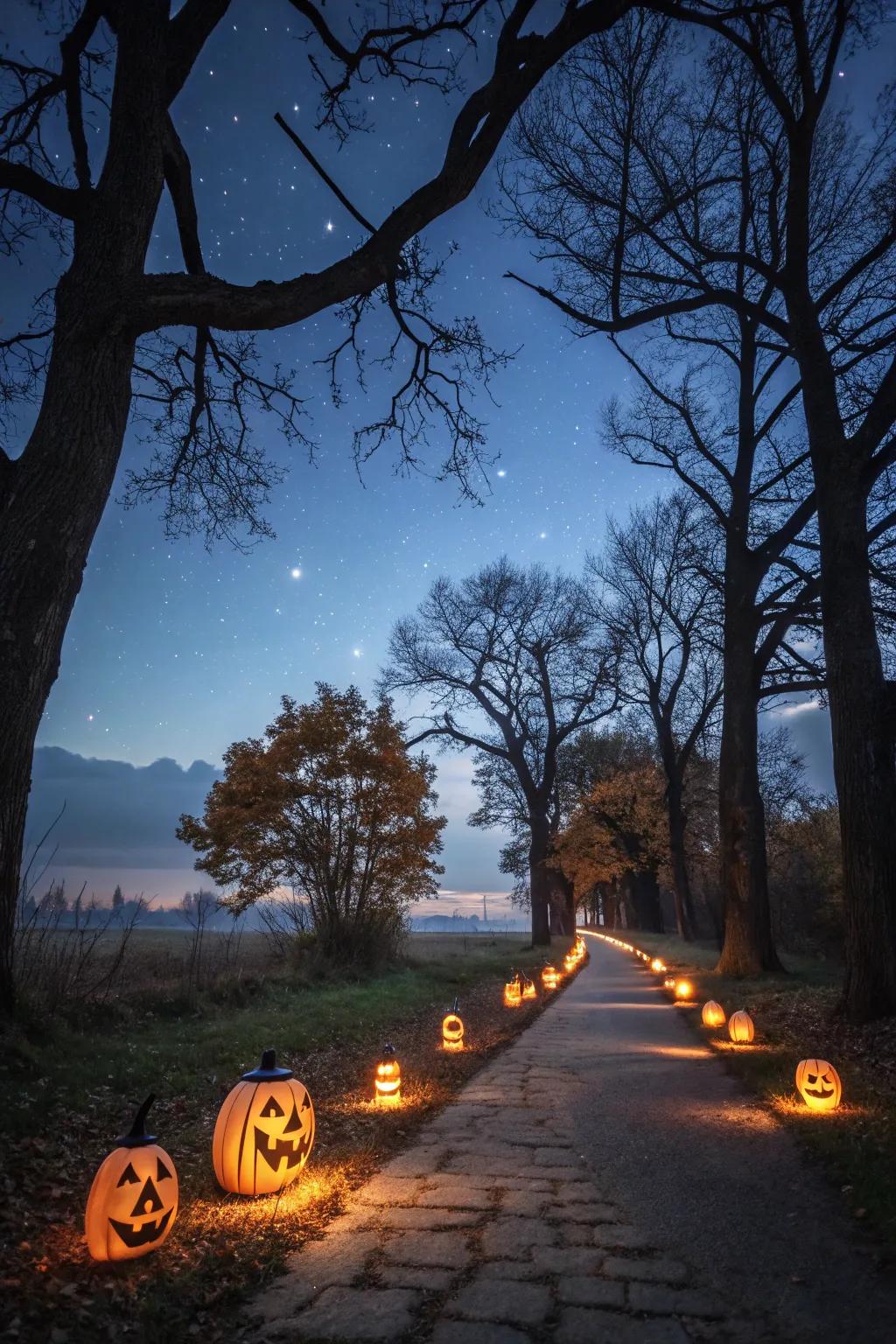 Lanterns infuse a cozy and welcoming radiance into your Halloween decorations.
