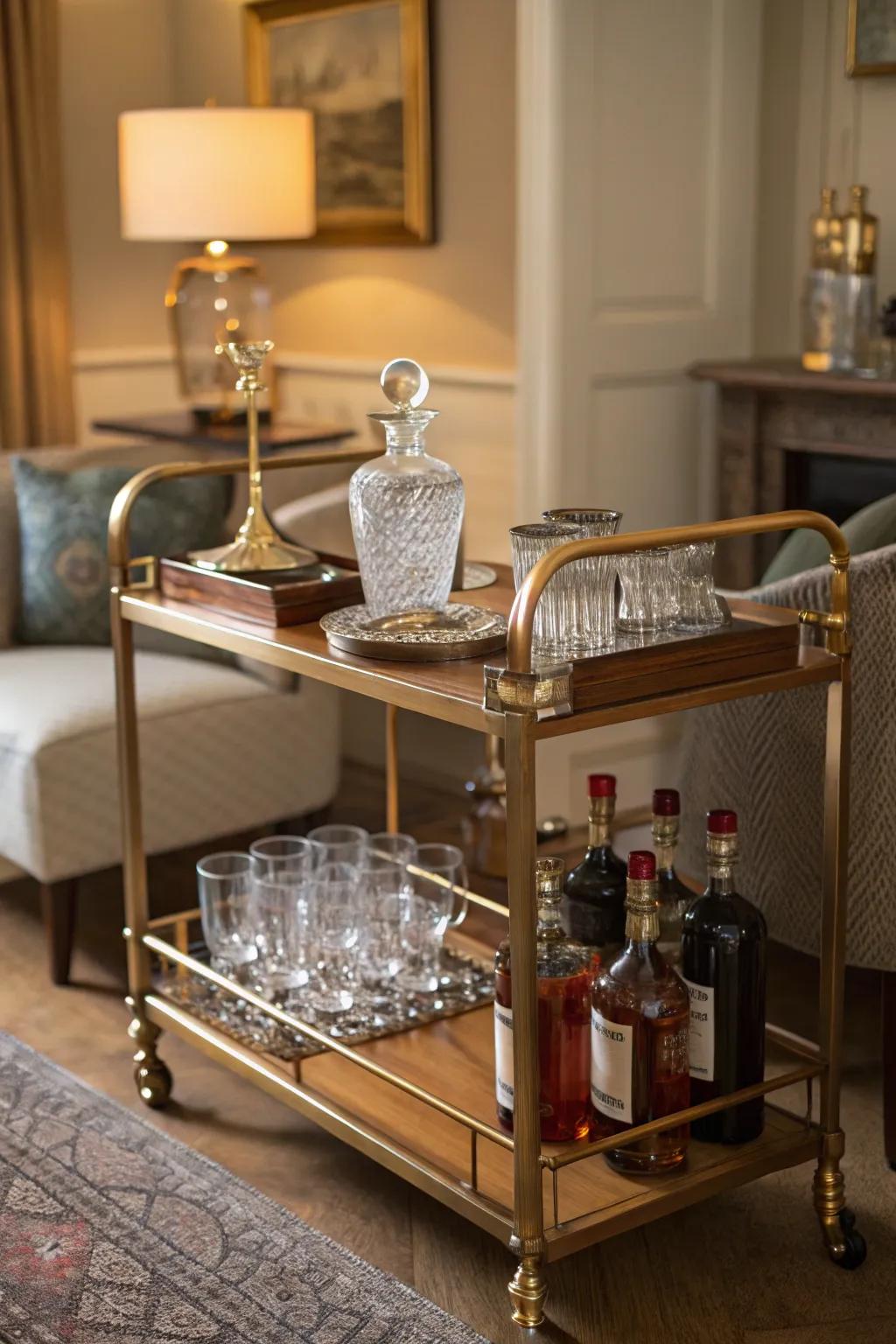 A premium bar is central to any home speakeasy.