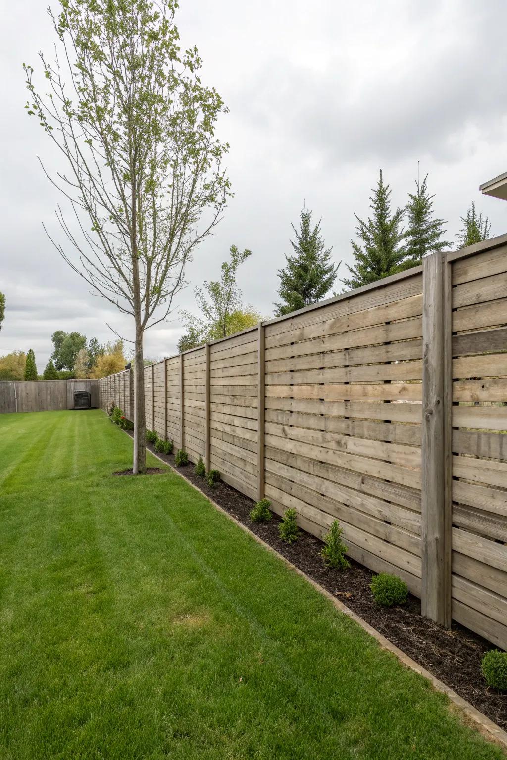 Composite boards for a strong and stylish privacy solution.