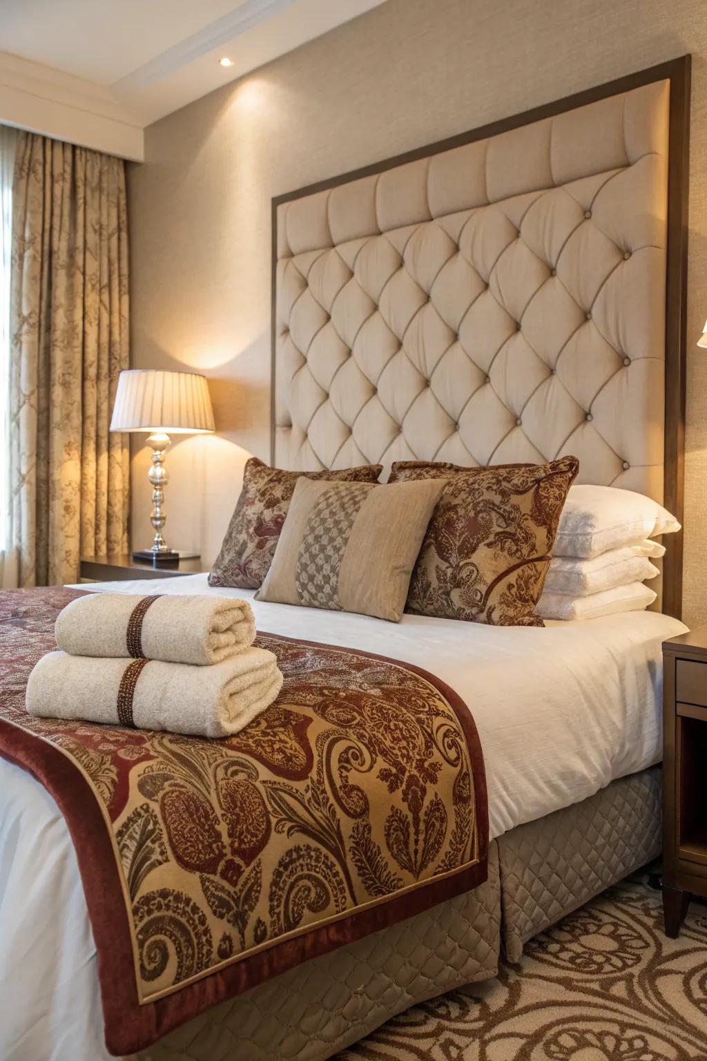 Lavish fabrics add layers of coziness and luxury to any room.