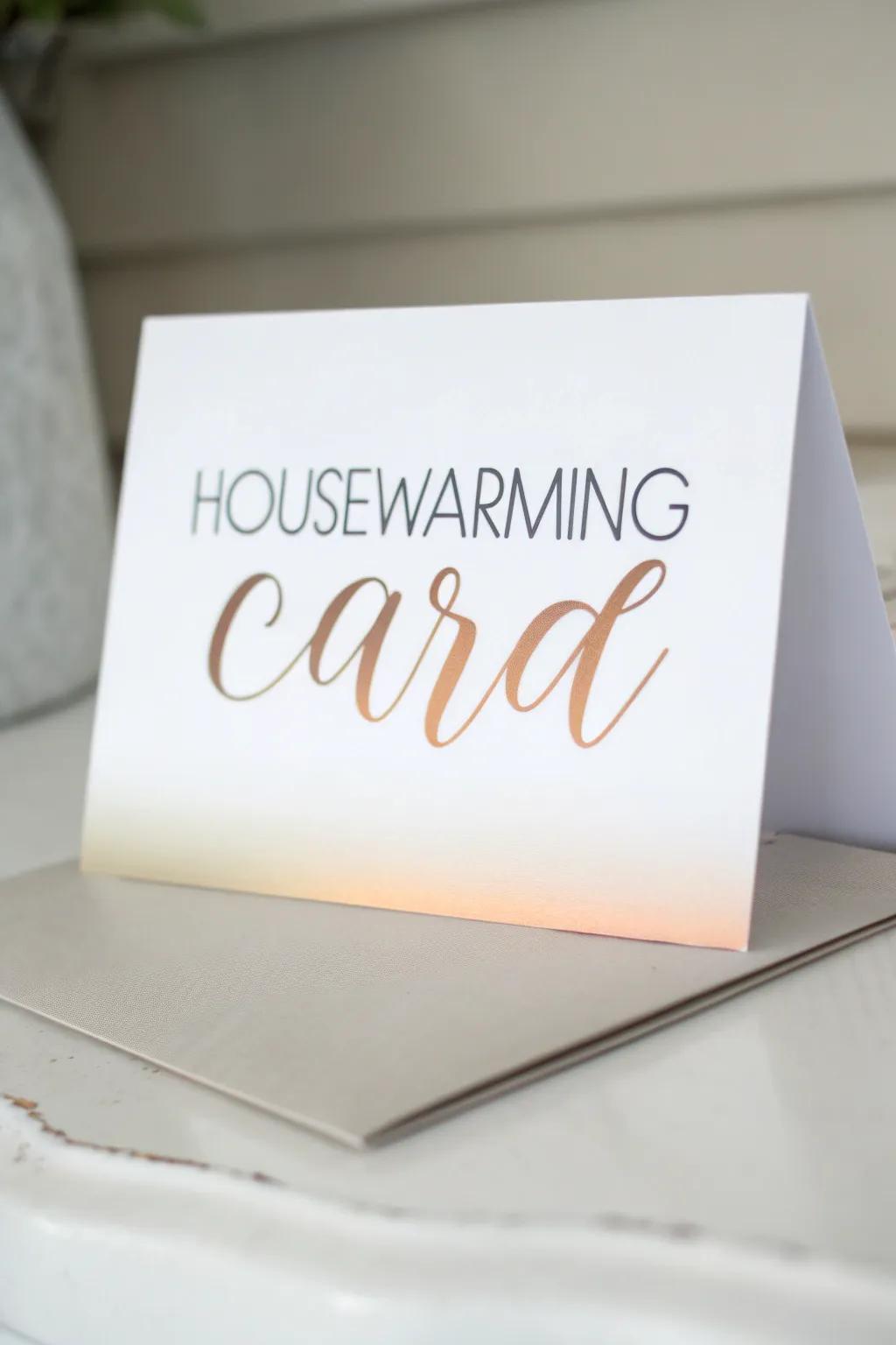 Refined lettering adds sophistication