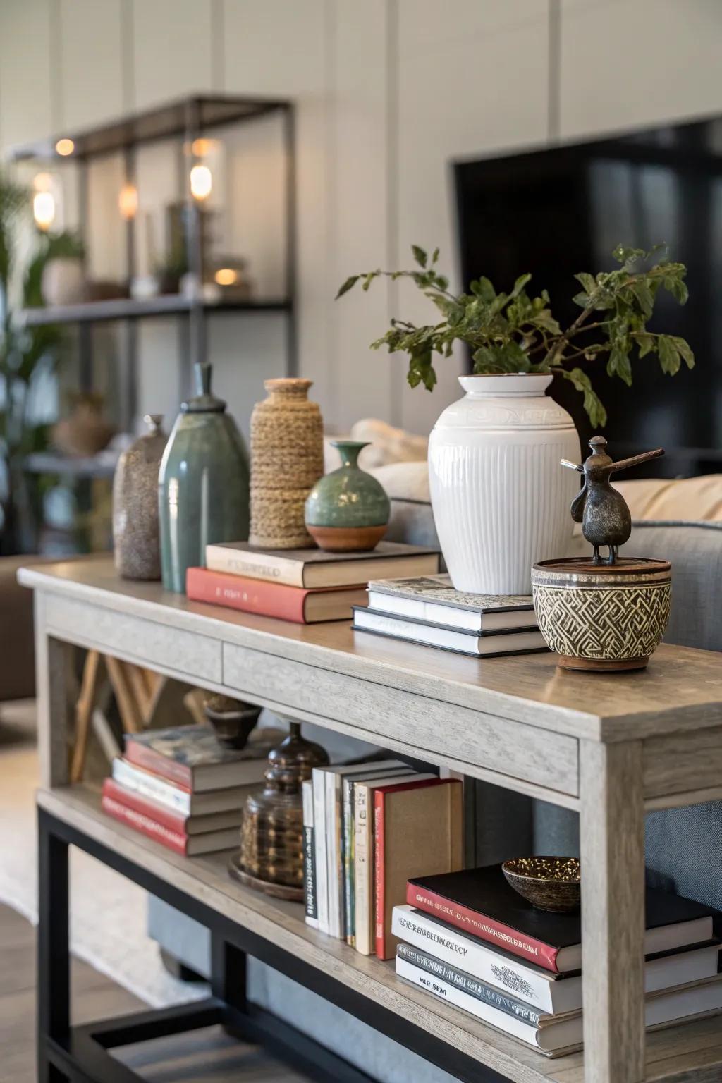 The art of using books to create height.