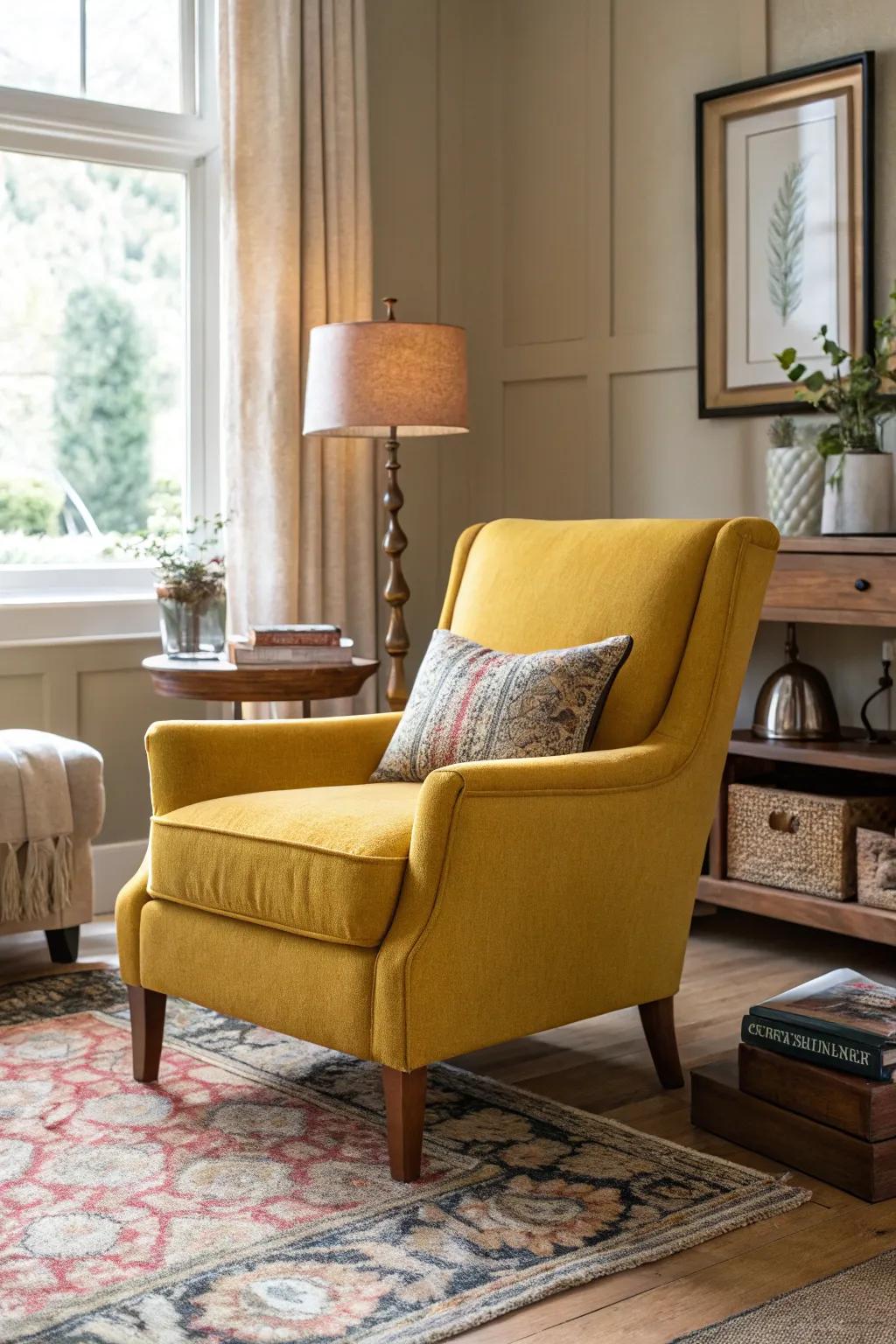 A splash of color can instantly lift your room's mood