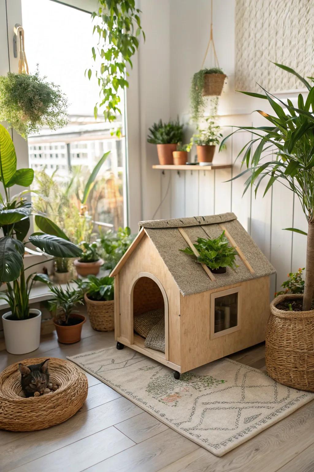 An ecologically sound haven that soothes both felines and humans.