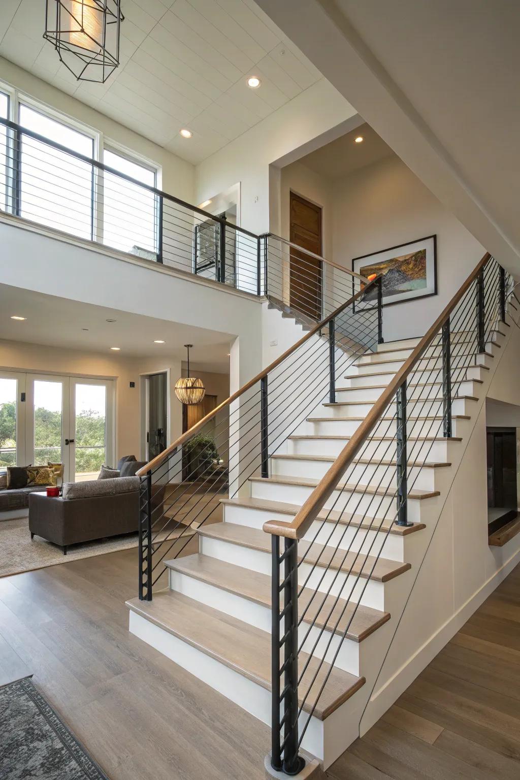 Wire borders maintain an open and airy atmosphere.