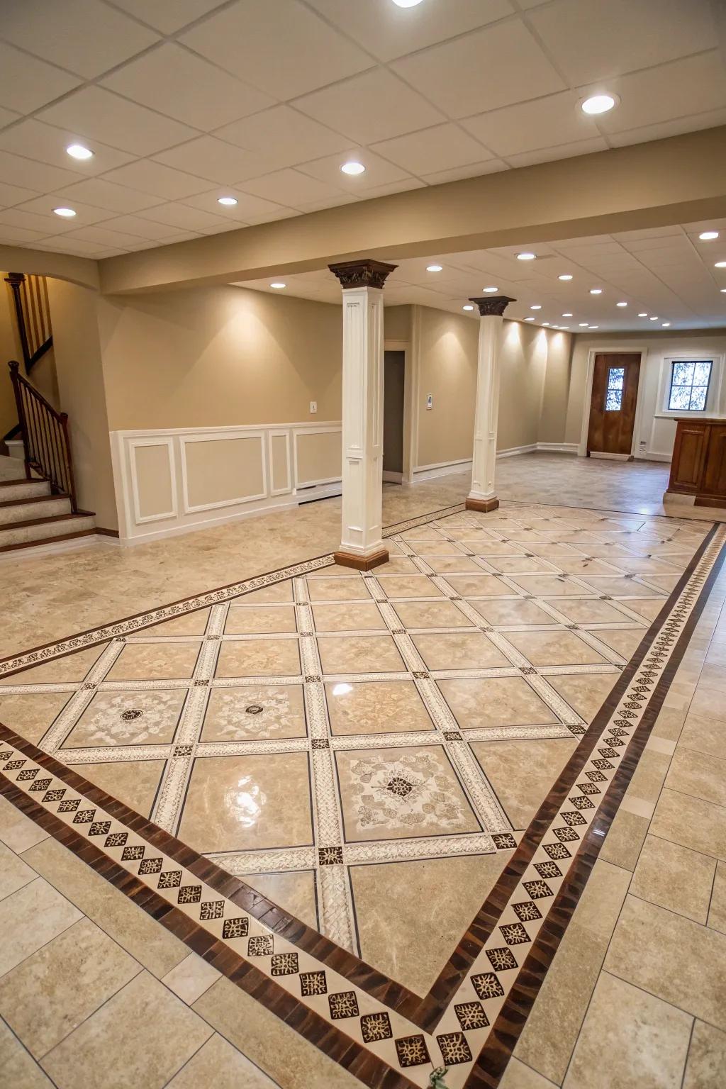 Tile floors are both resilient and chic.