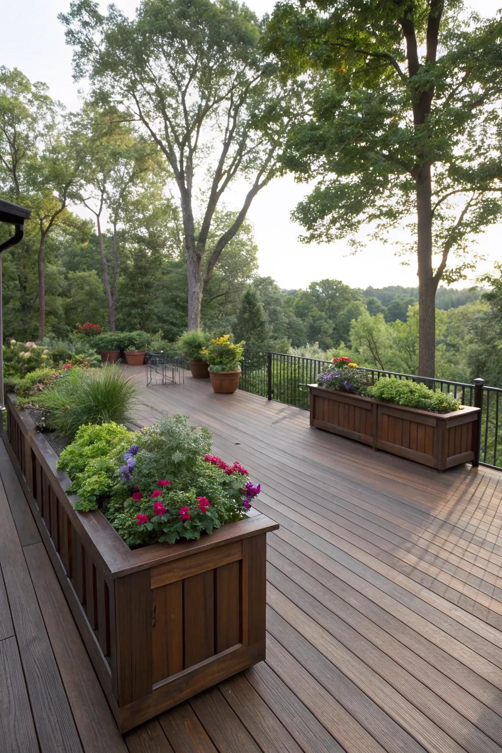 Blending nature enhances the allure of your deck.
