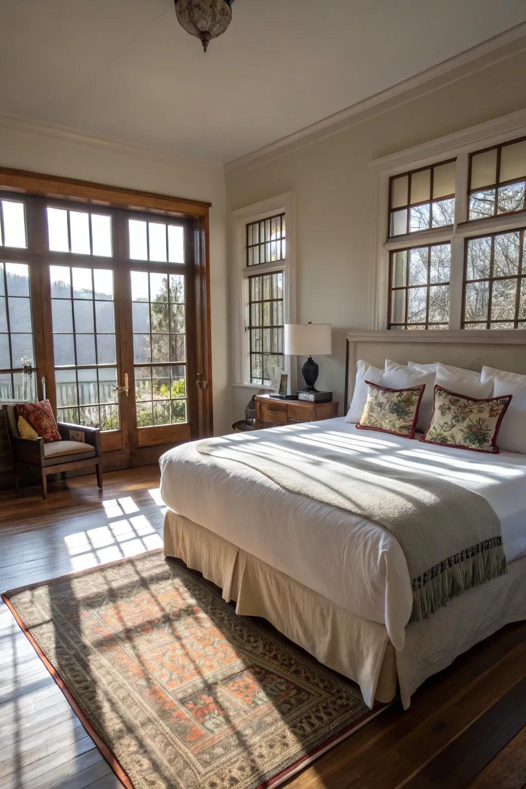 Natural light fills your bedroom with vitality.