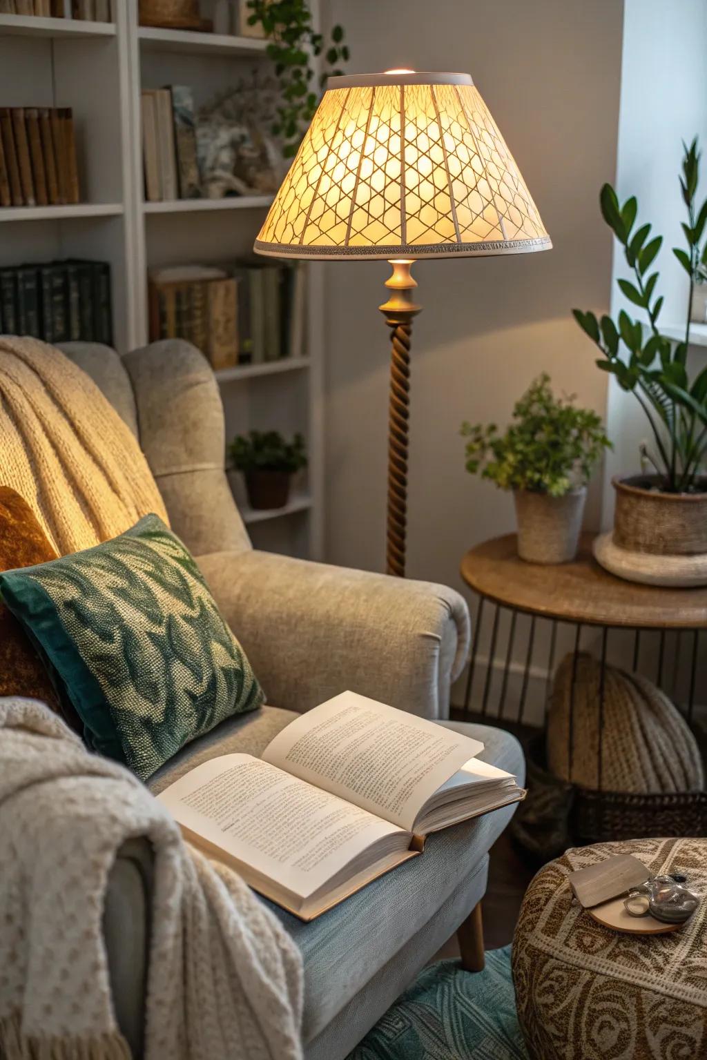 <strong><em>Create depth with layered tactile textiles on your lampshade.</em></strong>” loading=”lazy” class=”pimg”>
	</picture><figcaption><strong><em>Create depth with layered tactile textiles on your lampshade.</em></strong></figcaption></figure>
<p><strong><em>Layering various textiles can bring dimension and intrigue to your lampshade.</em></strong> I’ve played with texture and the effect is always impressive.</p>
<h3>May just do the trick:</h3>
<ul class=