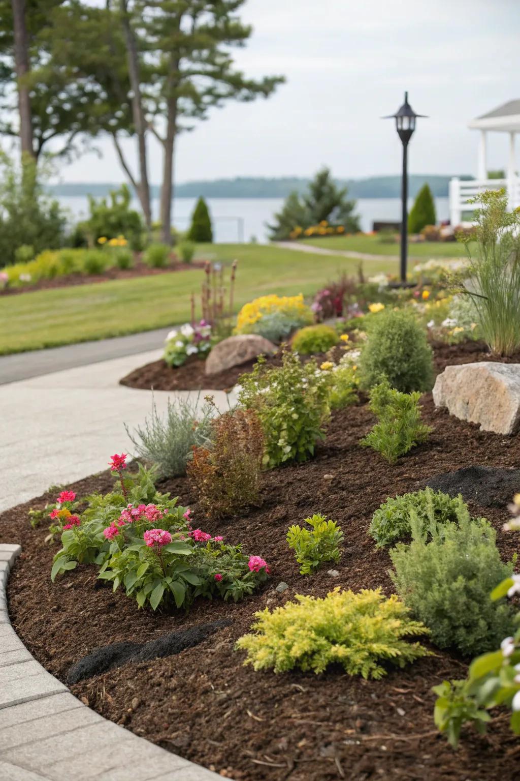 Mulch provides both useful benefits and a pristine visual.