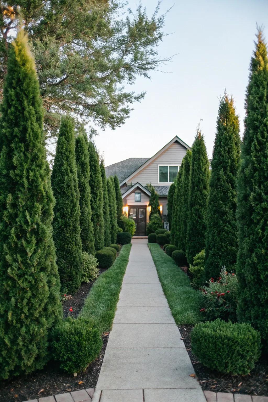 Emeralds at your entrance generate a grand and inviting statement.