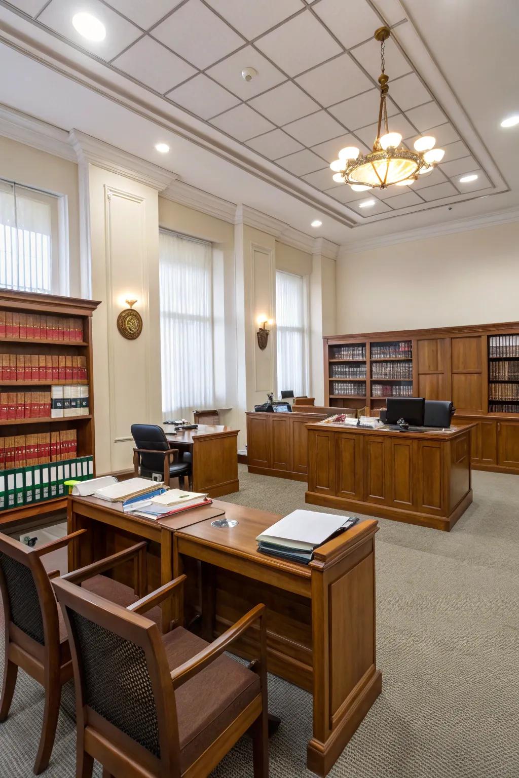 A strategic layout enhances office functionality.