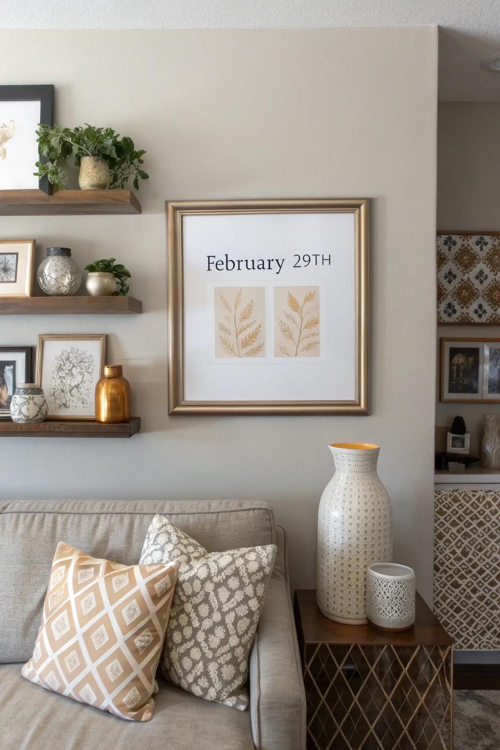 February 29th wall art pays homage to the singularity of the day.