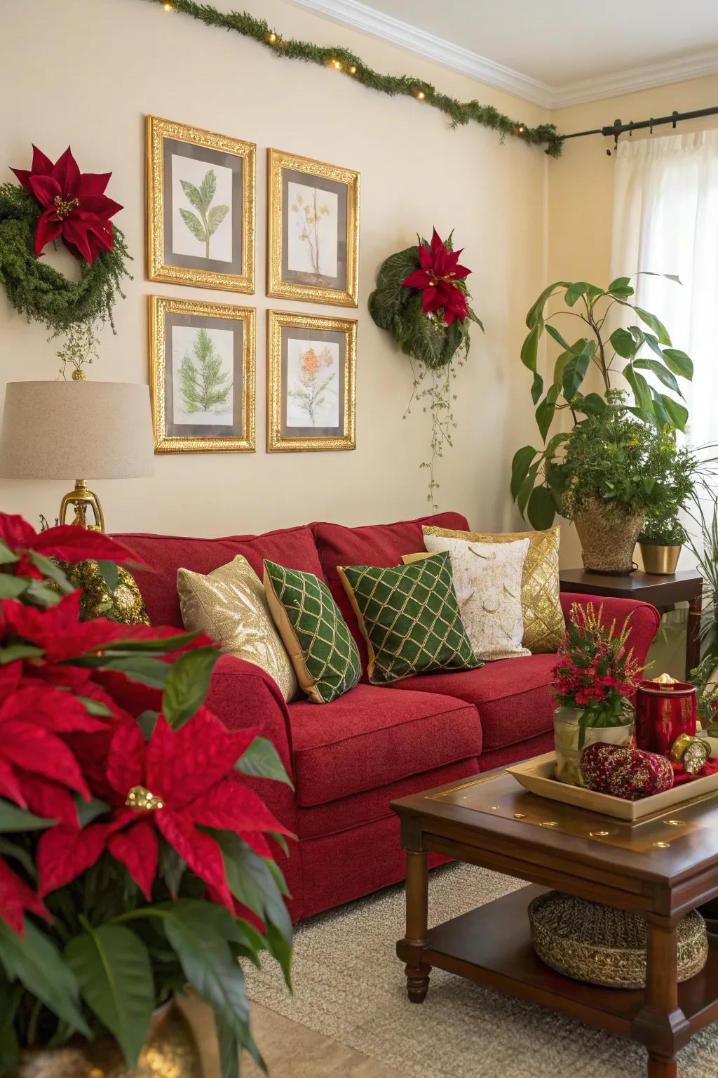 A harmonious palette ties your Christmas ornamentation together beautifully.