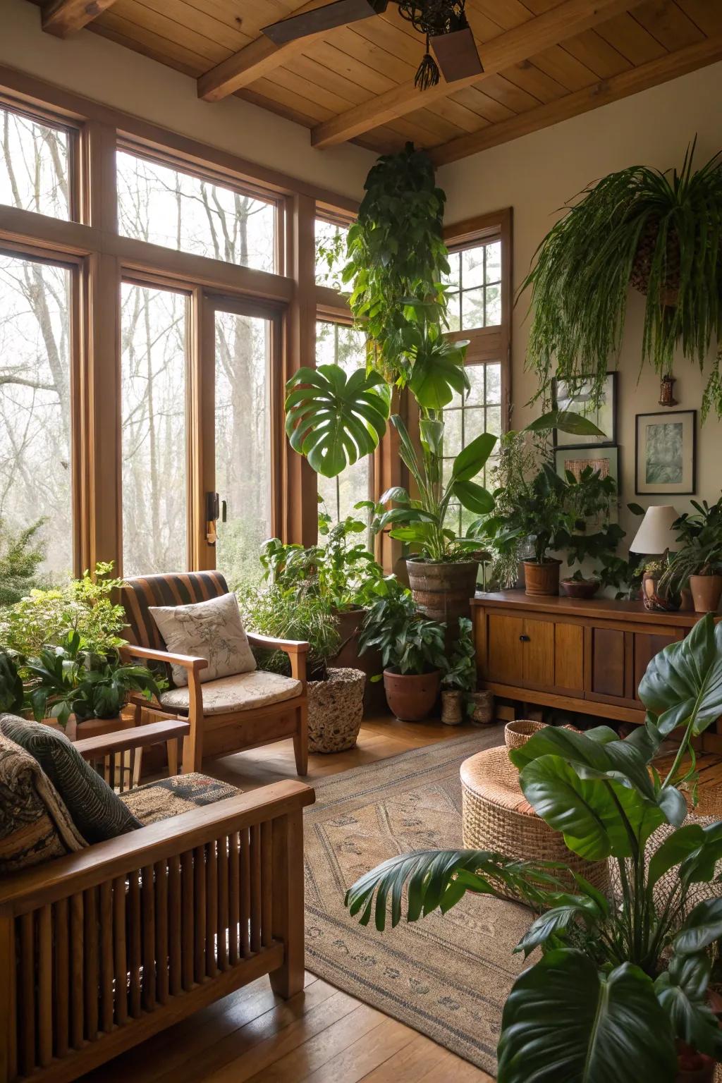 Nature's touch imparting warmth to a living space.