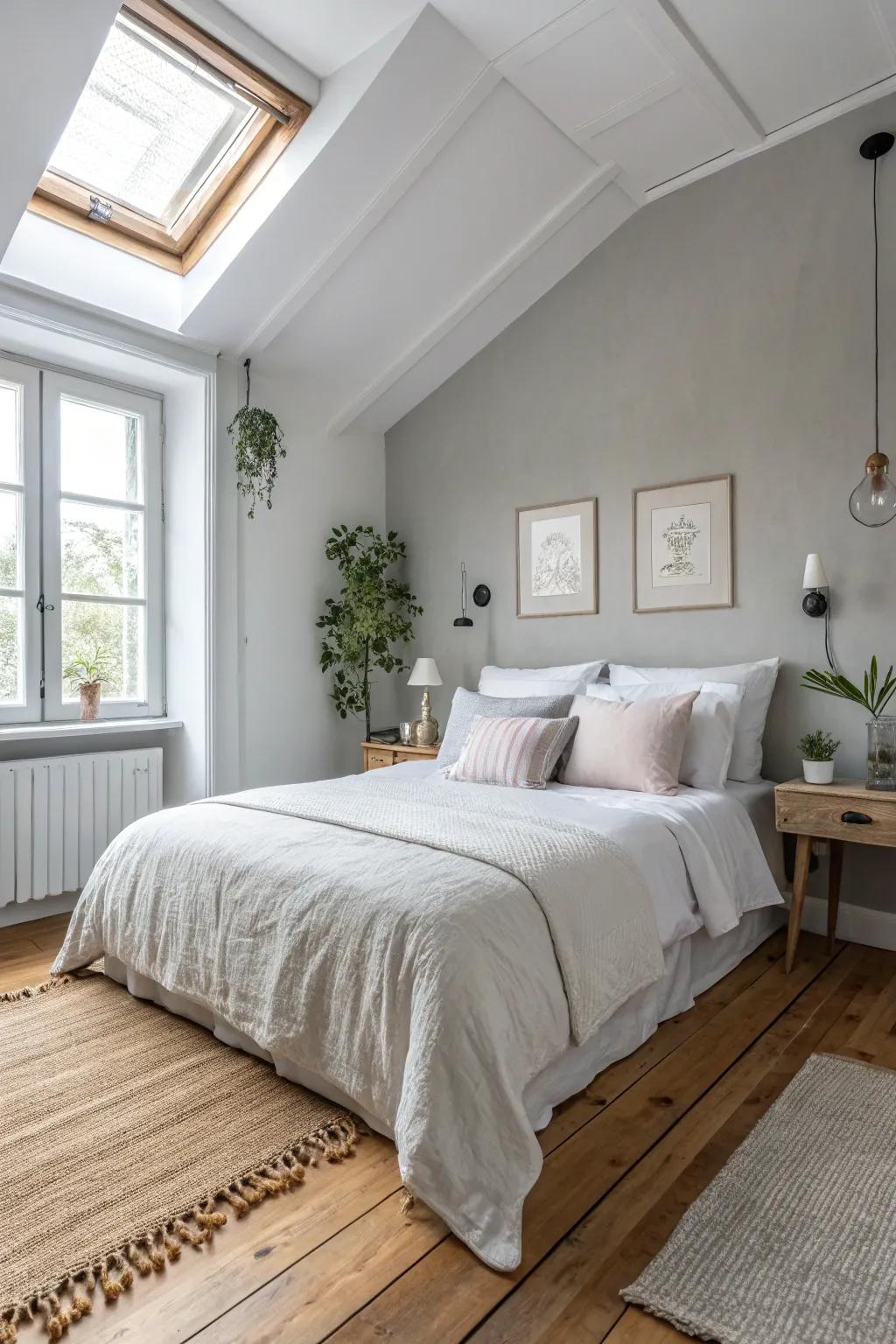 Foster tranquility through soft, neutral shades.