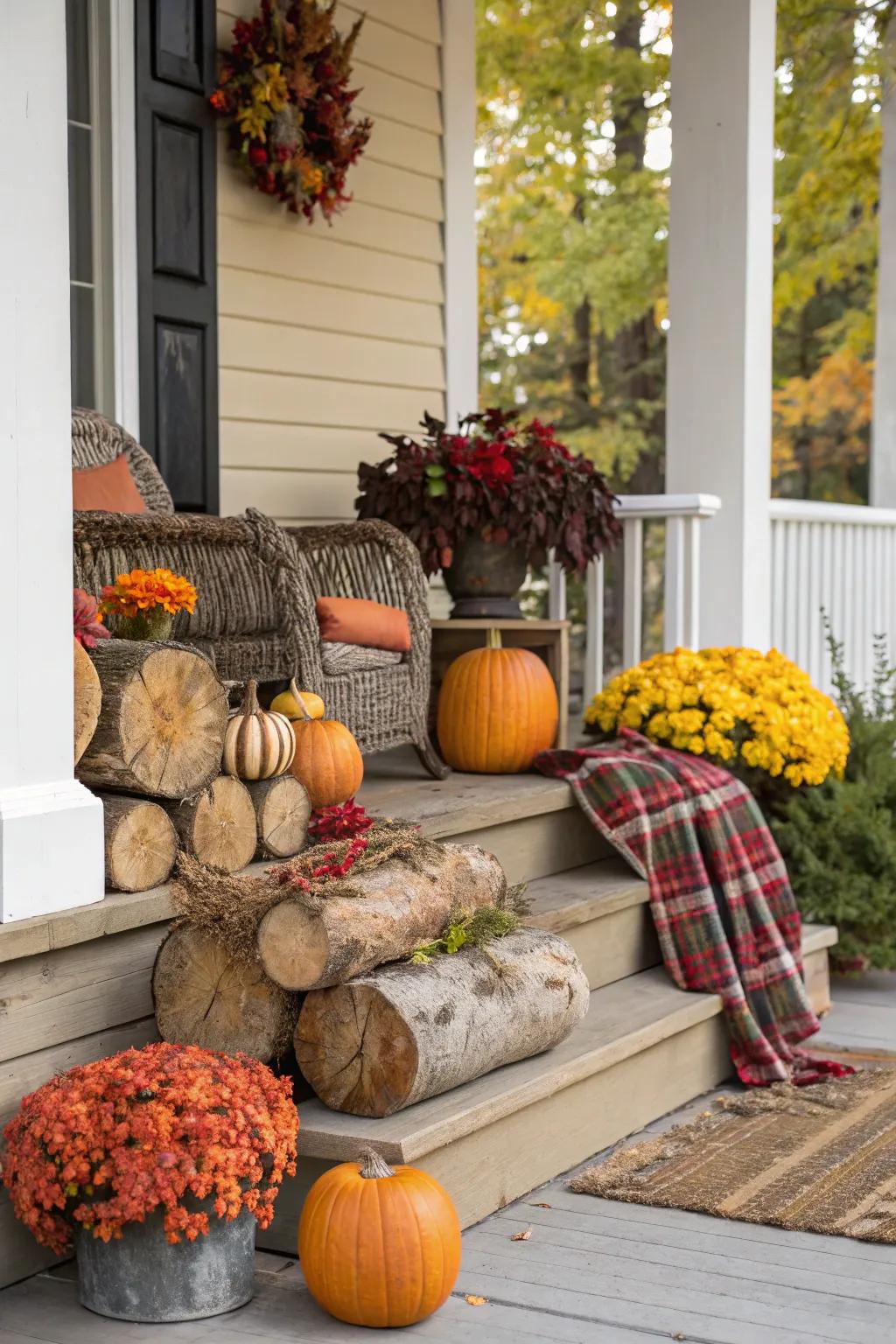 Lumber employed in periodic autumnal adornment.