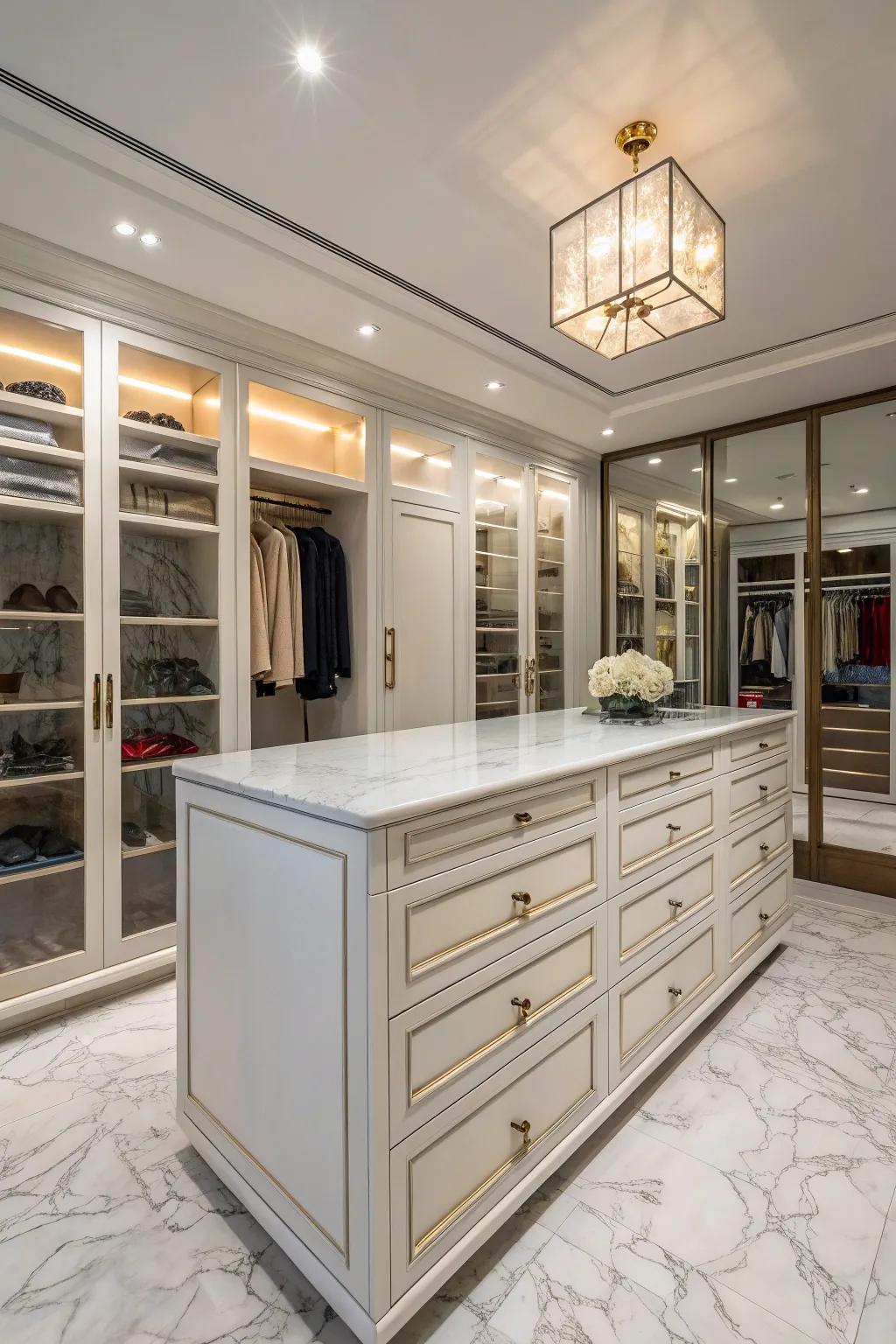 A central island is both useful and stylish.