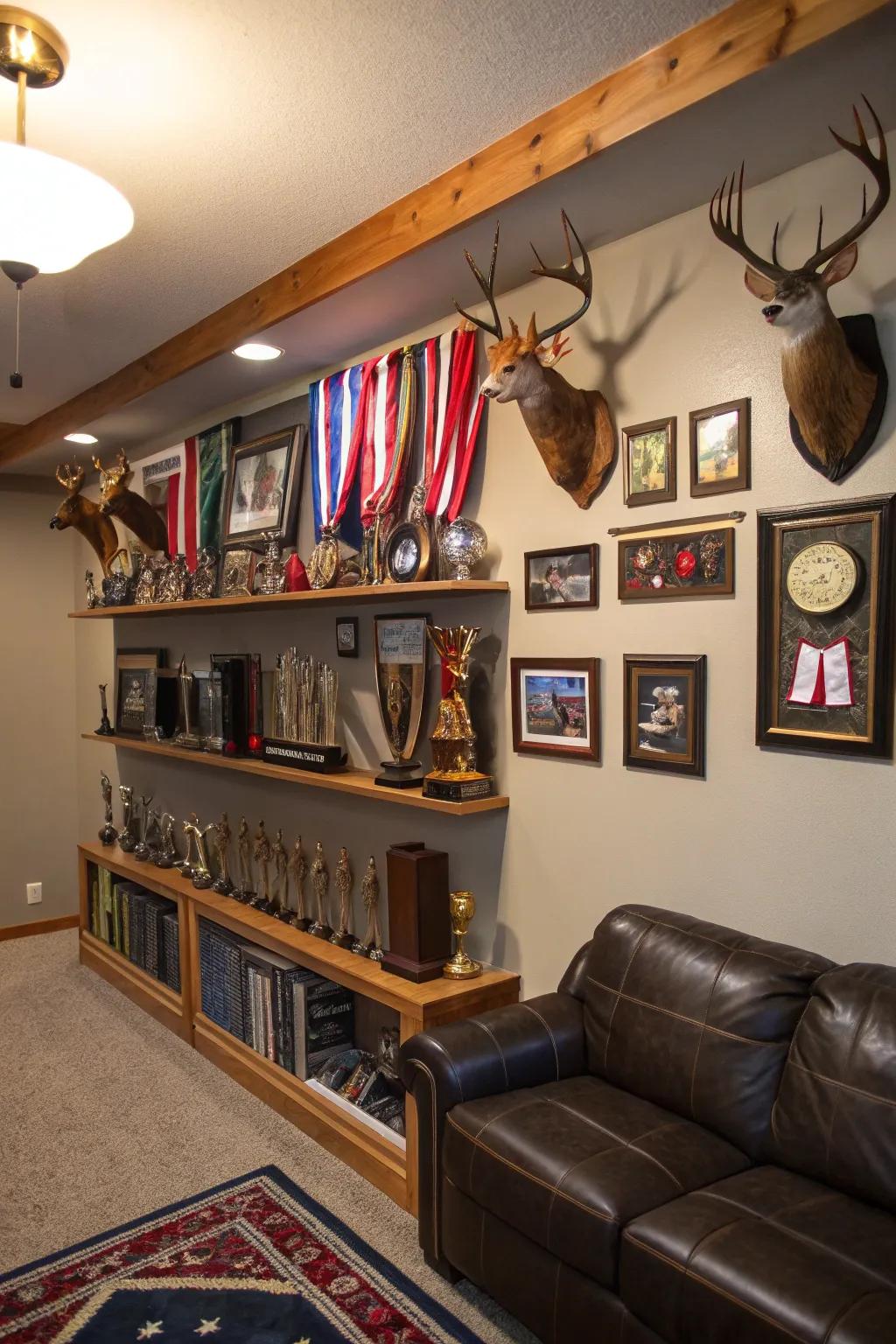 Proudly present your accolades on stylish shelving.