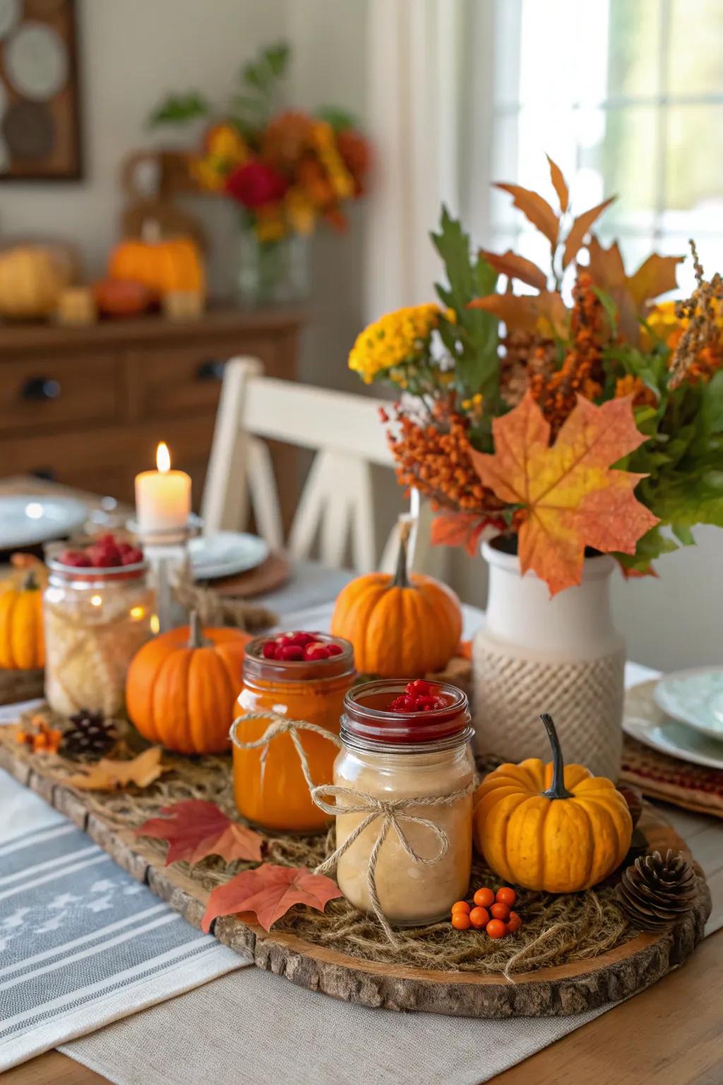 Honor the seasons through themed mason jars.
