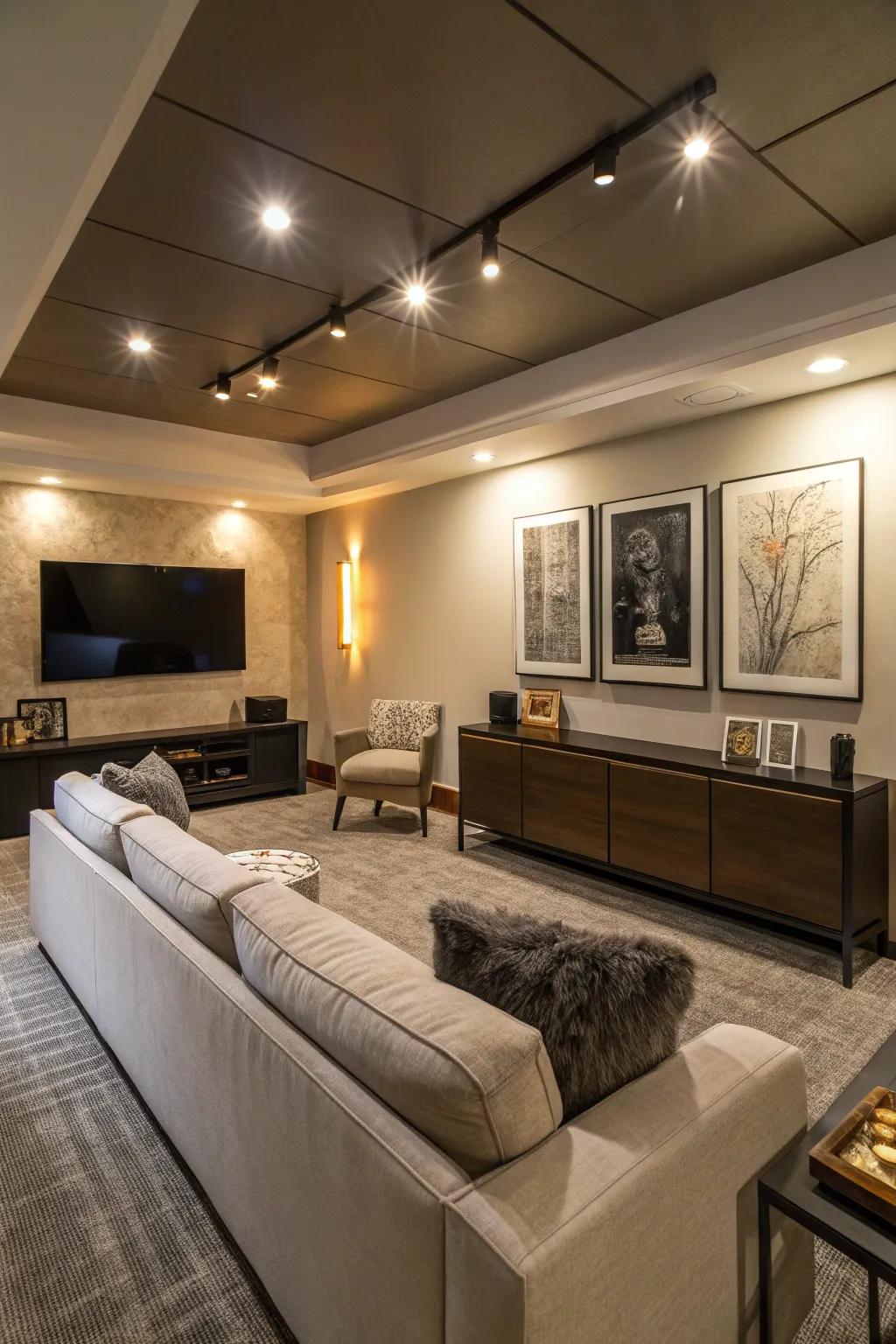 A perfect entertainment setup for movie nights at home.