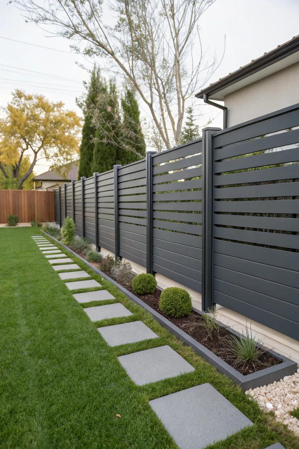 Opt for low-upkeep synthetic panels to achieve a polished visual.