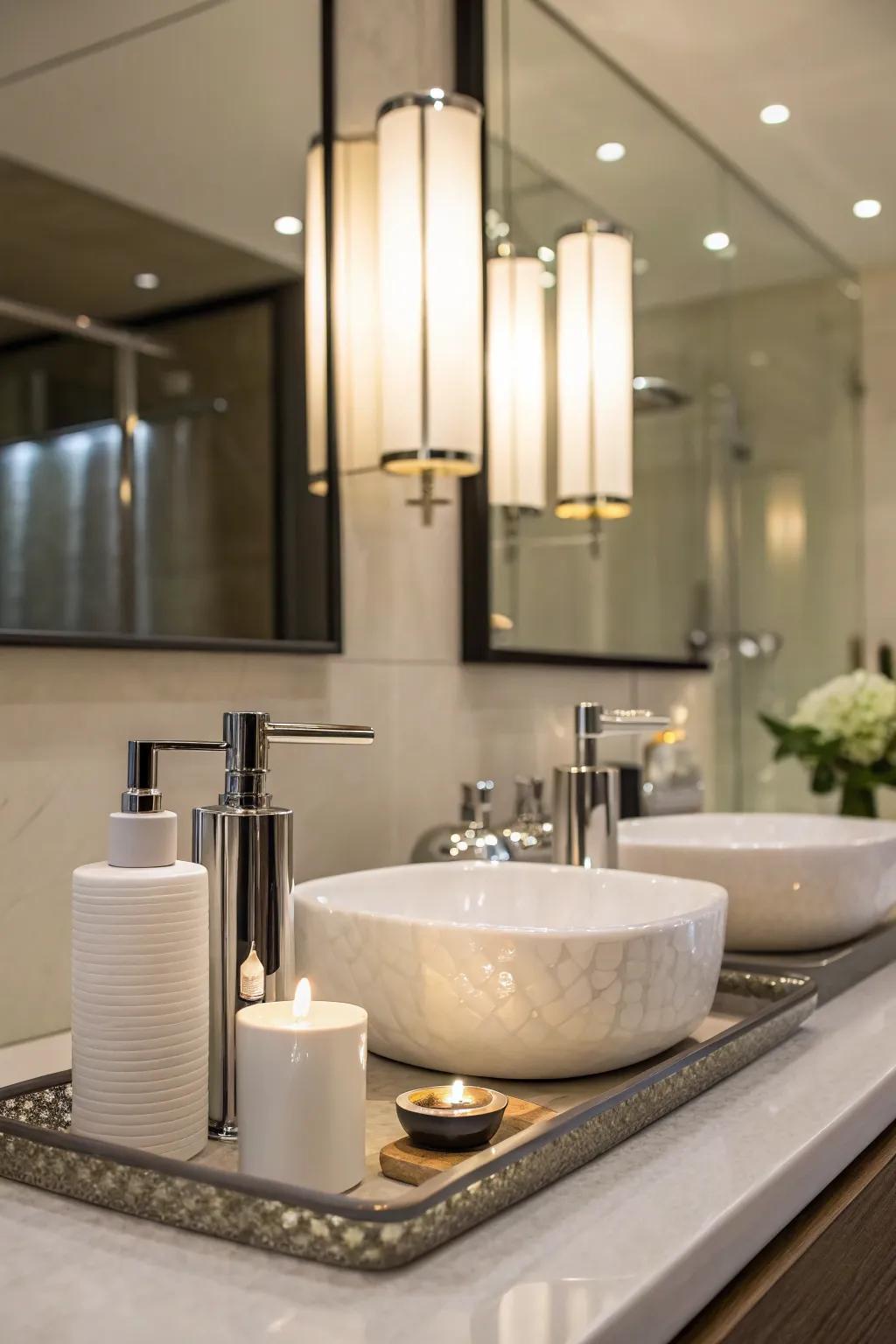 Stylish fixtures bring sophistication in any washroom setup.