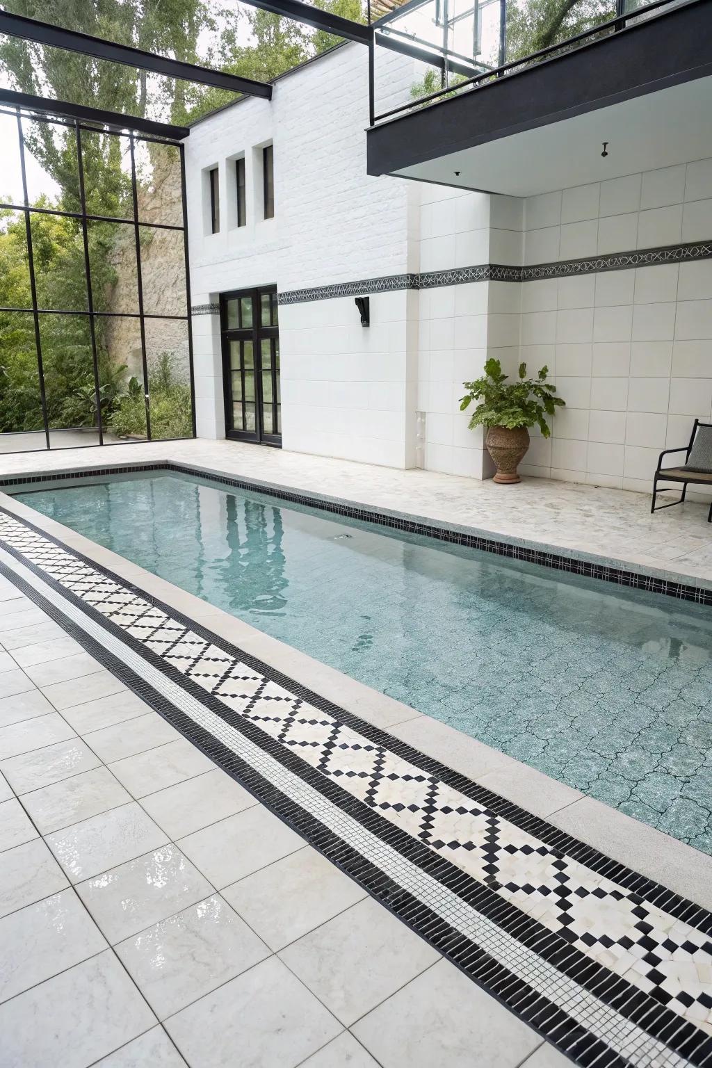 Monochrome accents supply a streamlined and modern aesthetic.