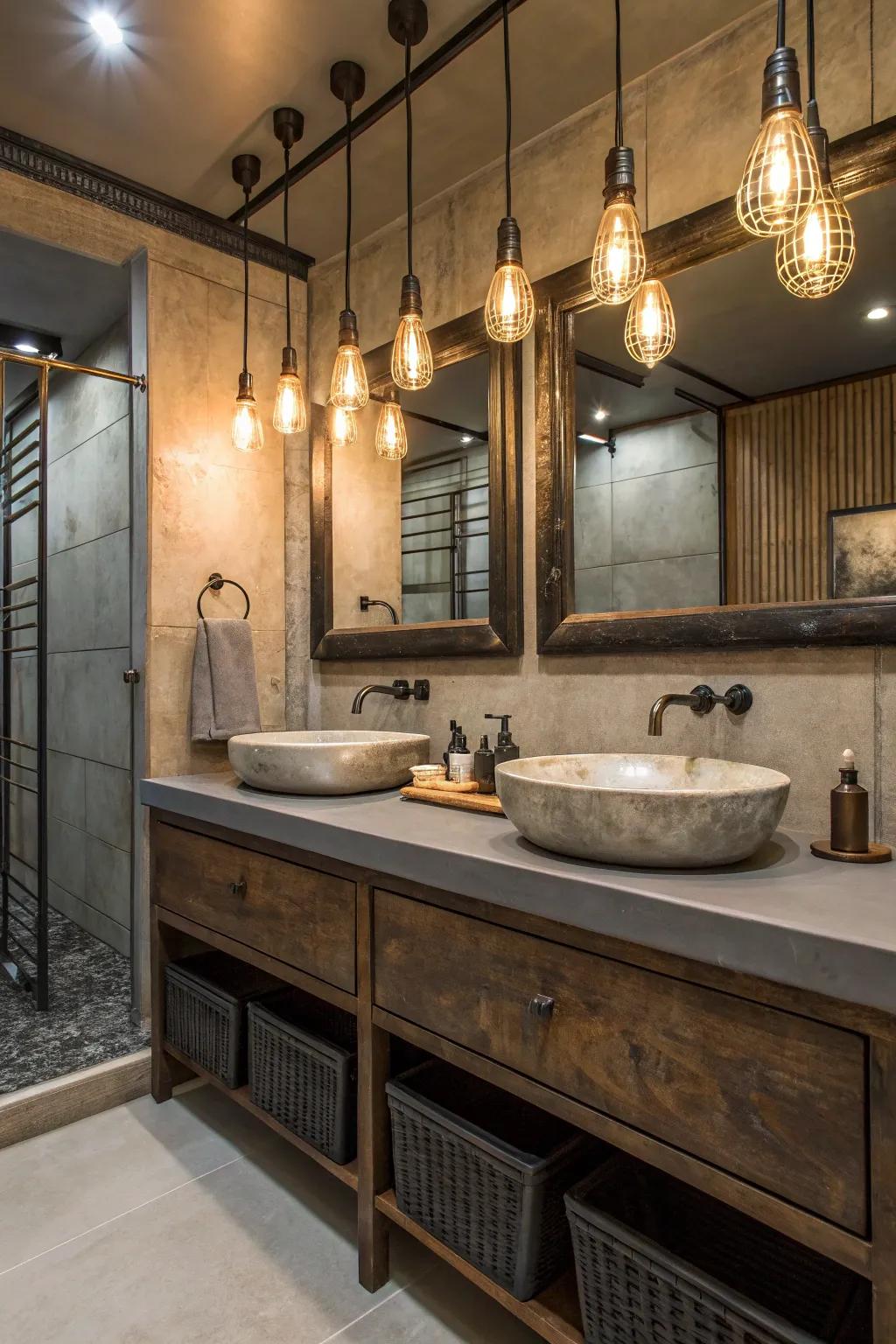 Industrial flair lighting for a modern edge.