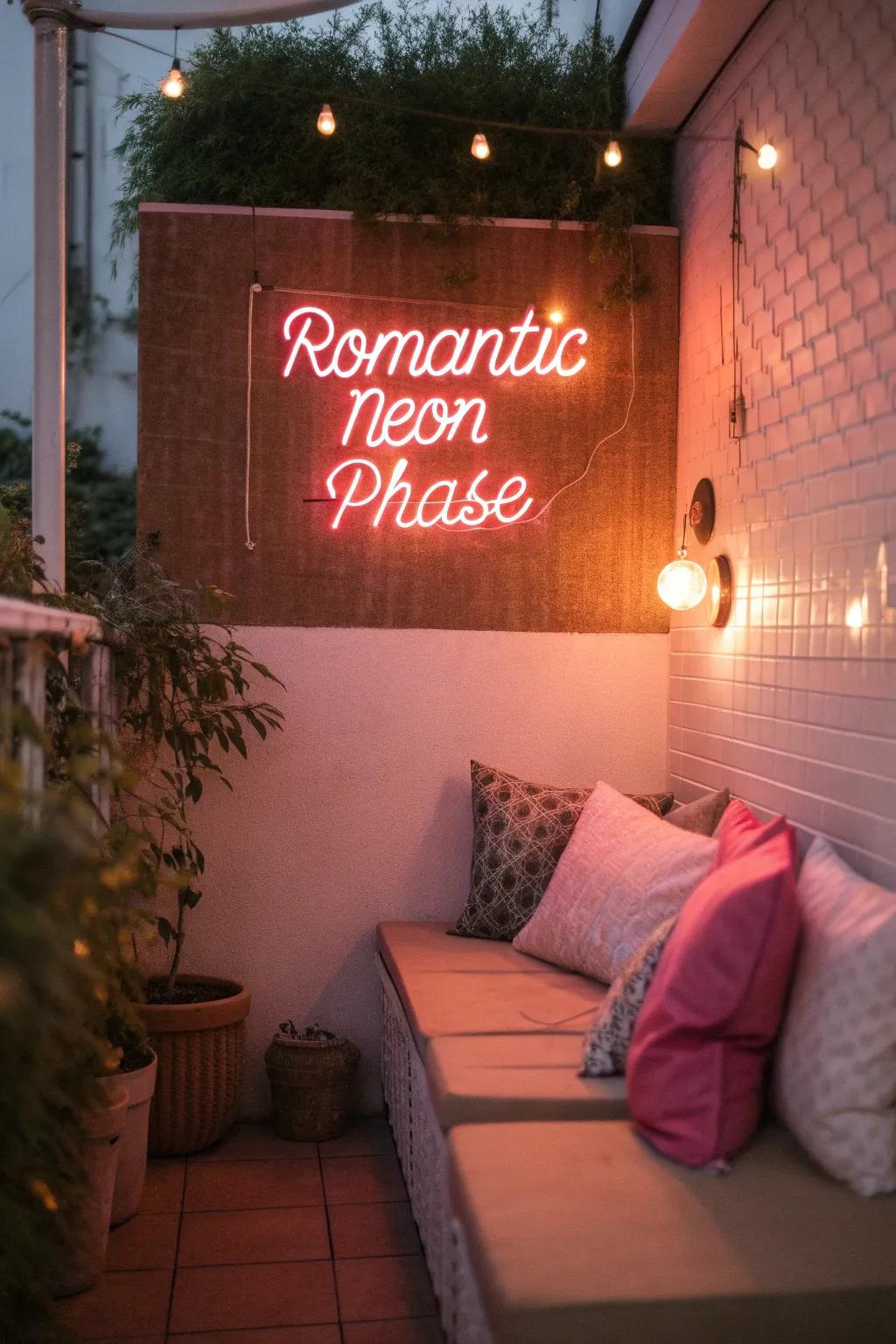 Convey affection with an illuminated phrase display.