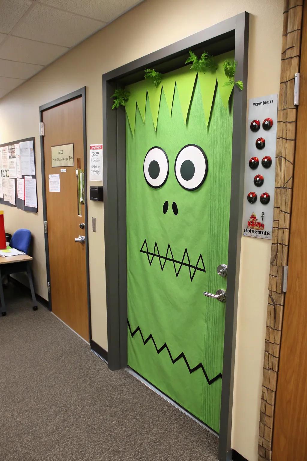 Transform your door into the renowned monster we all cherish.