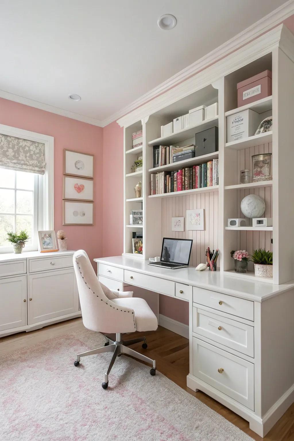 Pastels bring a soft and serene touch to your office.