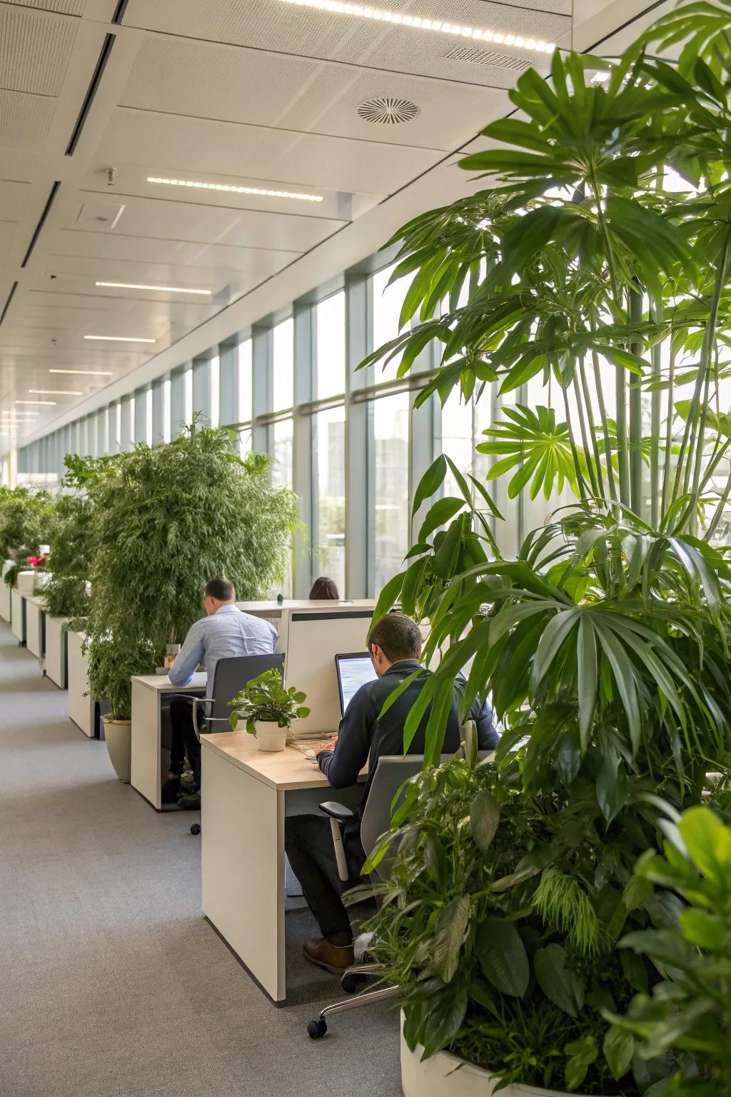 Establish privacy with fashionable plant separators.