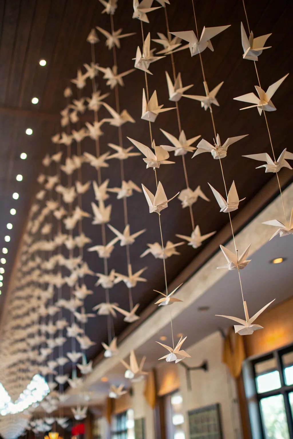 Gaze upward to discover art on the ceiling.