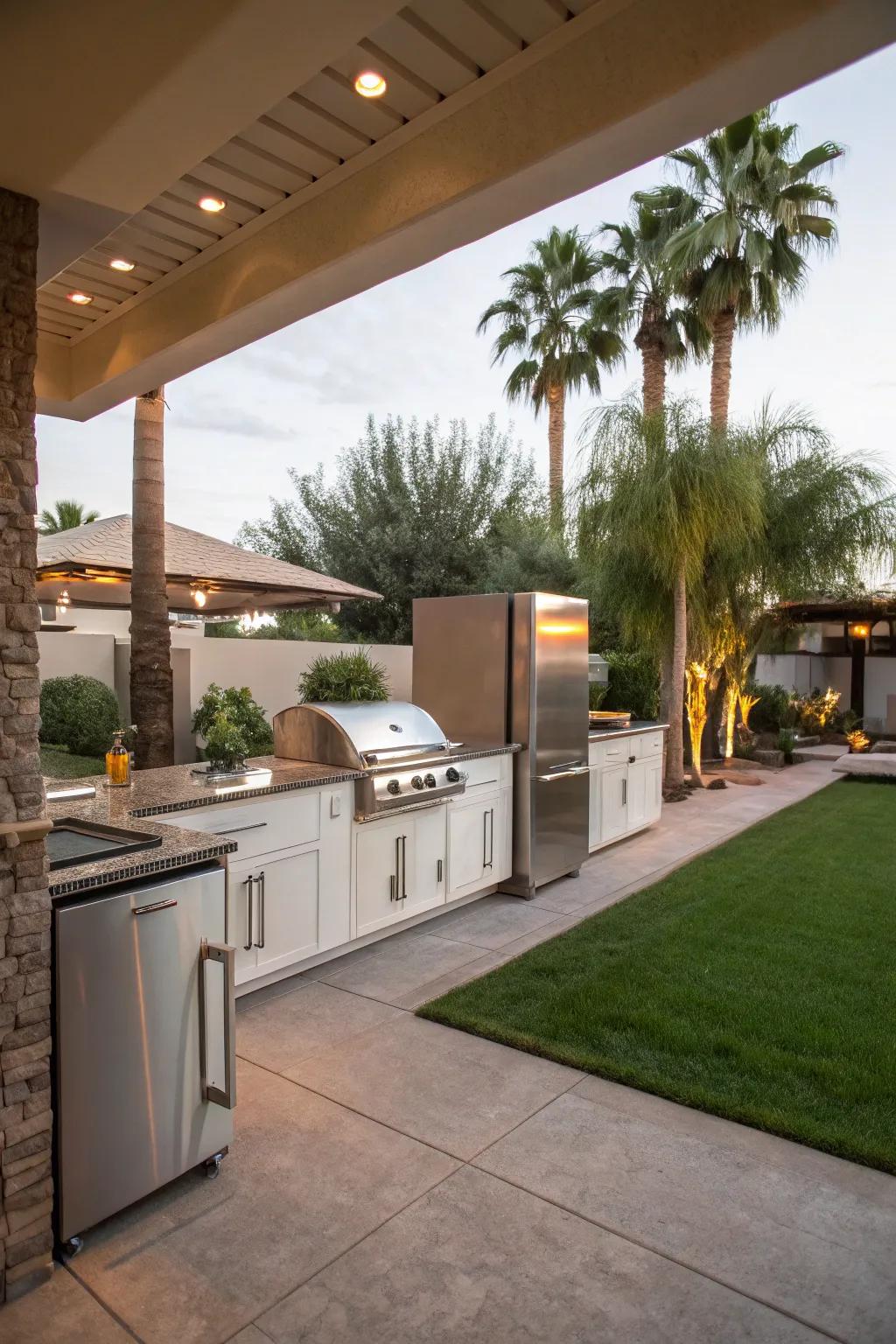 Integrated appliances infuse ease and practicality.