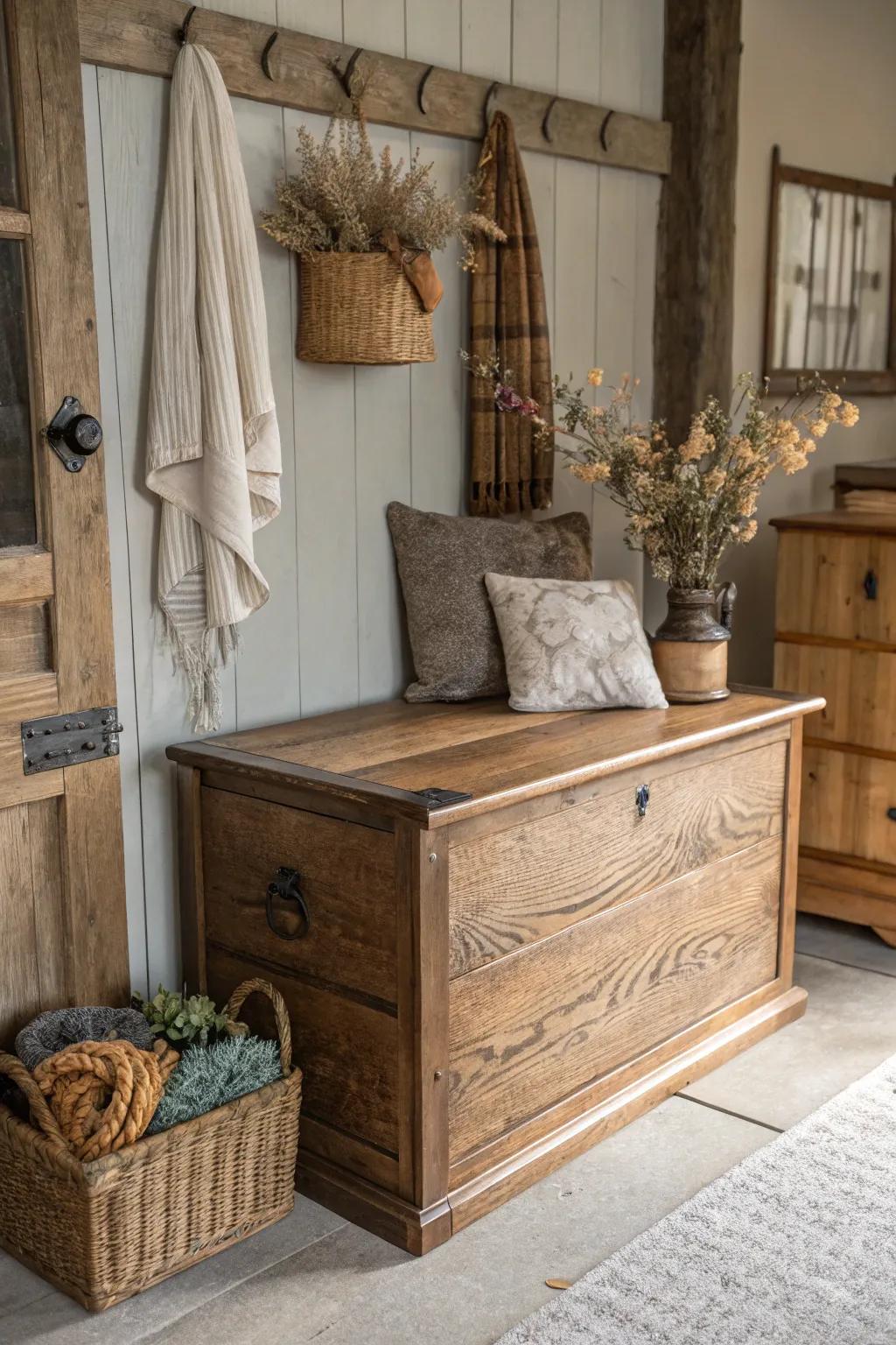 Rustic beauty with a fake timber texture finish.