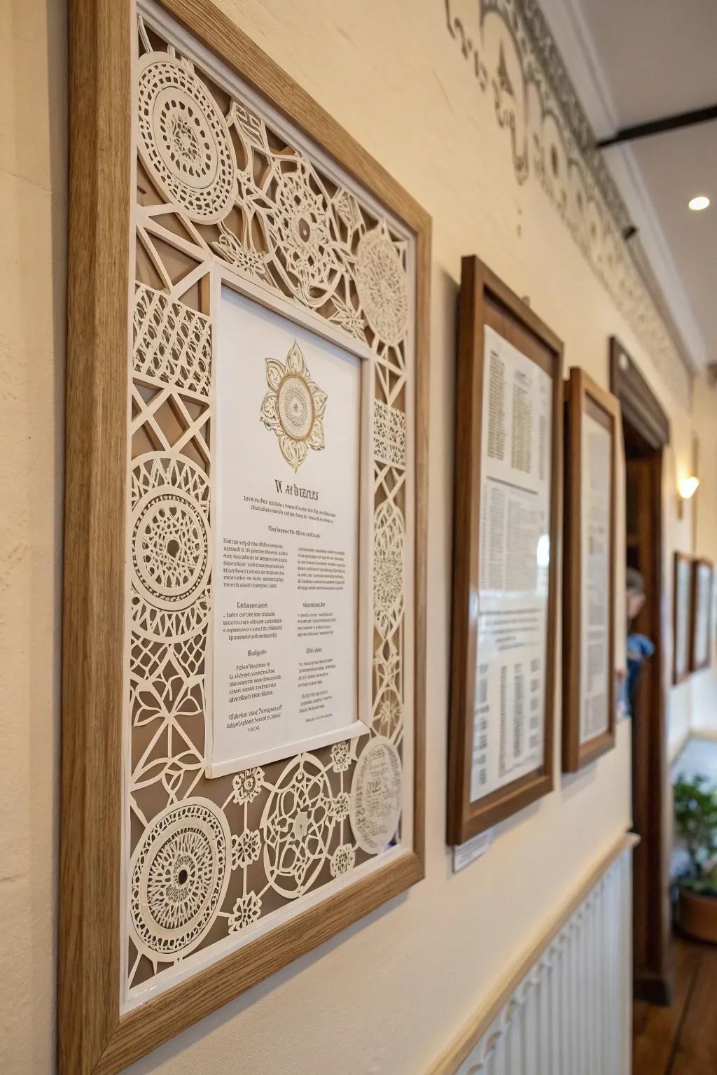 A delicate paper design, personalized with love.