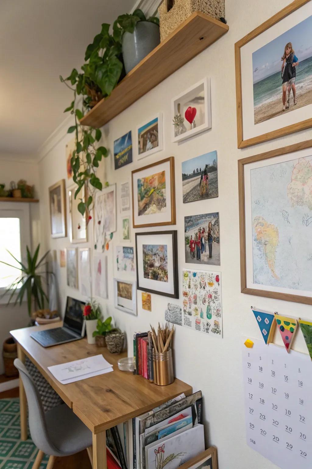 A personalized art showcase conveys your unique narrative.