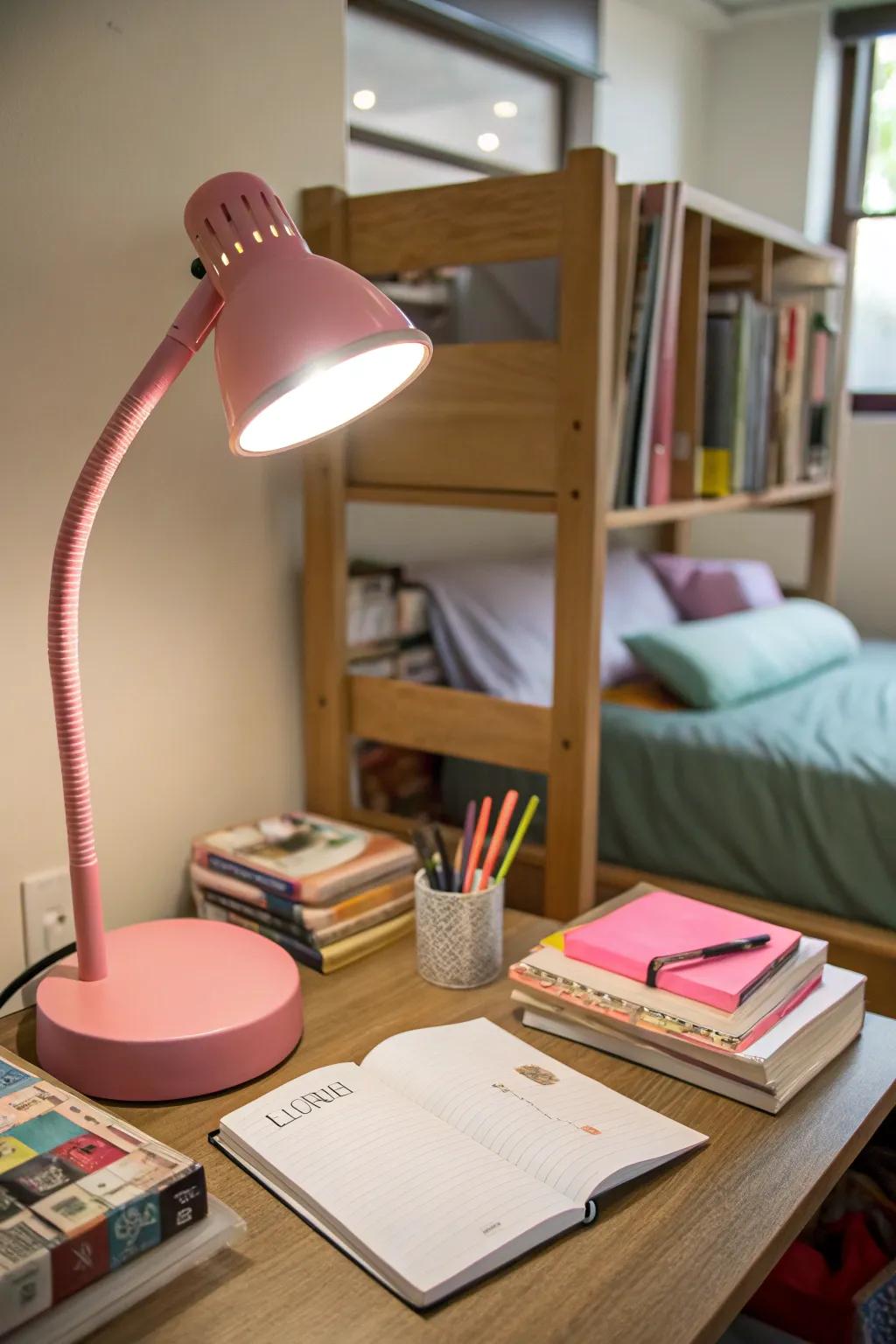 A chic study area enhances productivity and style.