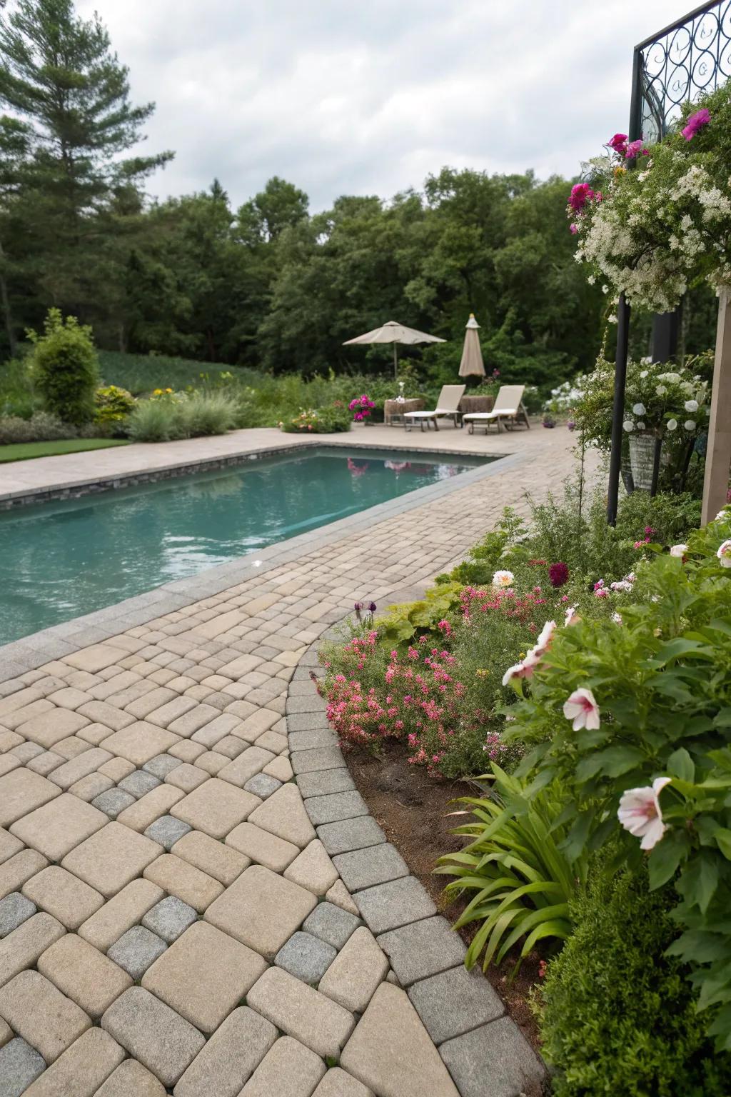 Porous pavers present an eco-friendly solution for your pool deck.