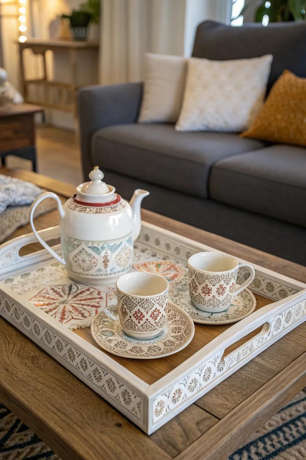 A ceramic tray that combines beauty with utility.