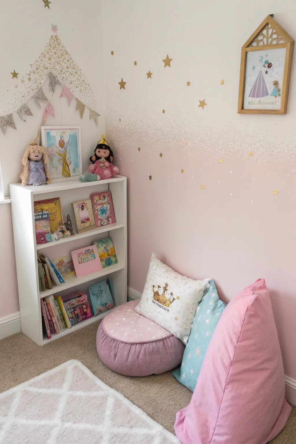 A quiet corner encourages leisure and imagination.