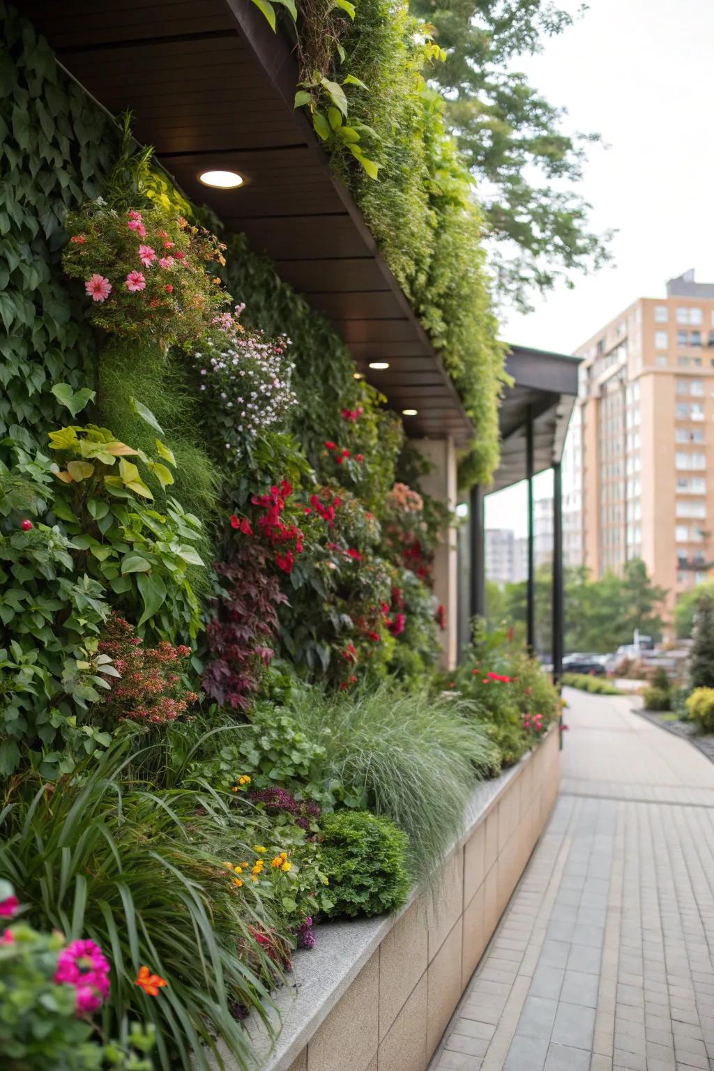 Living walls introduce vitality and privacy to any outdoor environment.